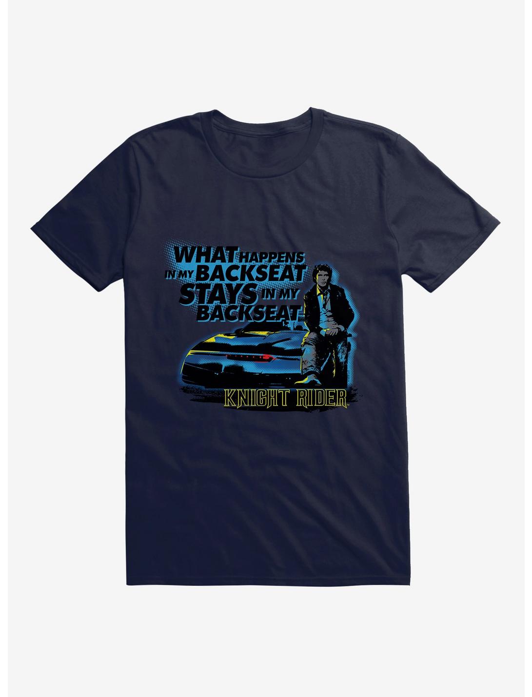 Knight Rider What Happens In The Backseat T-Shirt, NAVY, hi-res