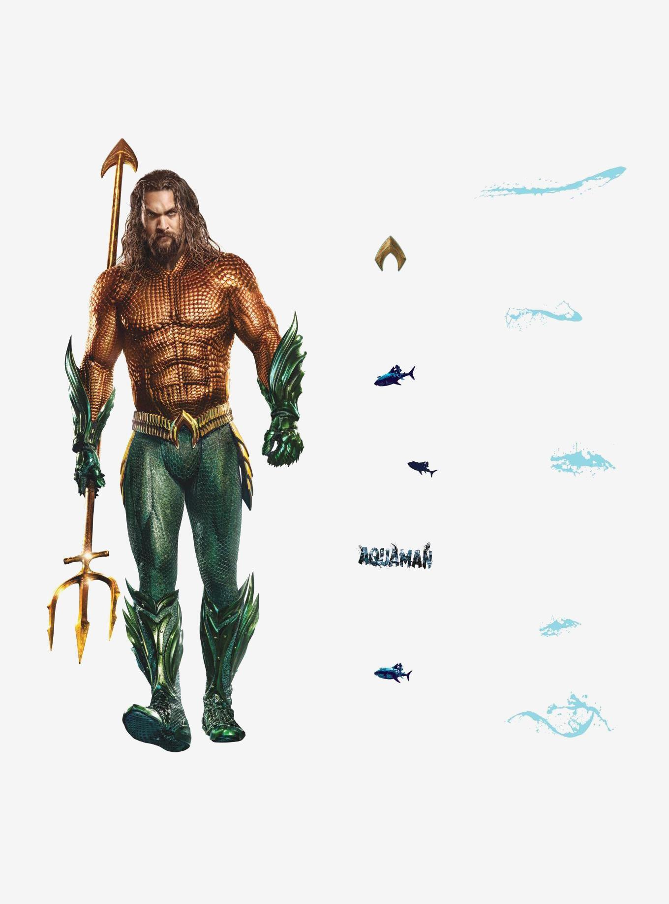 DC Comics Aquaman Peel And Stick Giant Wall Decals, , hi-res