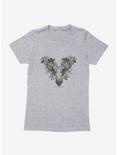 Outlander Floral Deer Womens T-Shirt, HEATHER GREY, hi-res