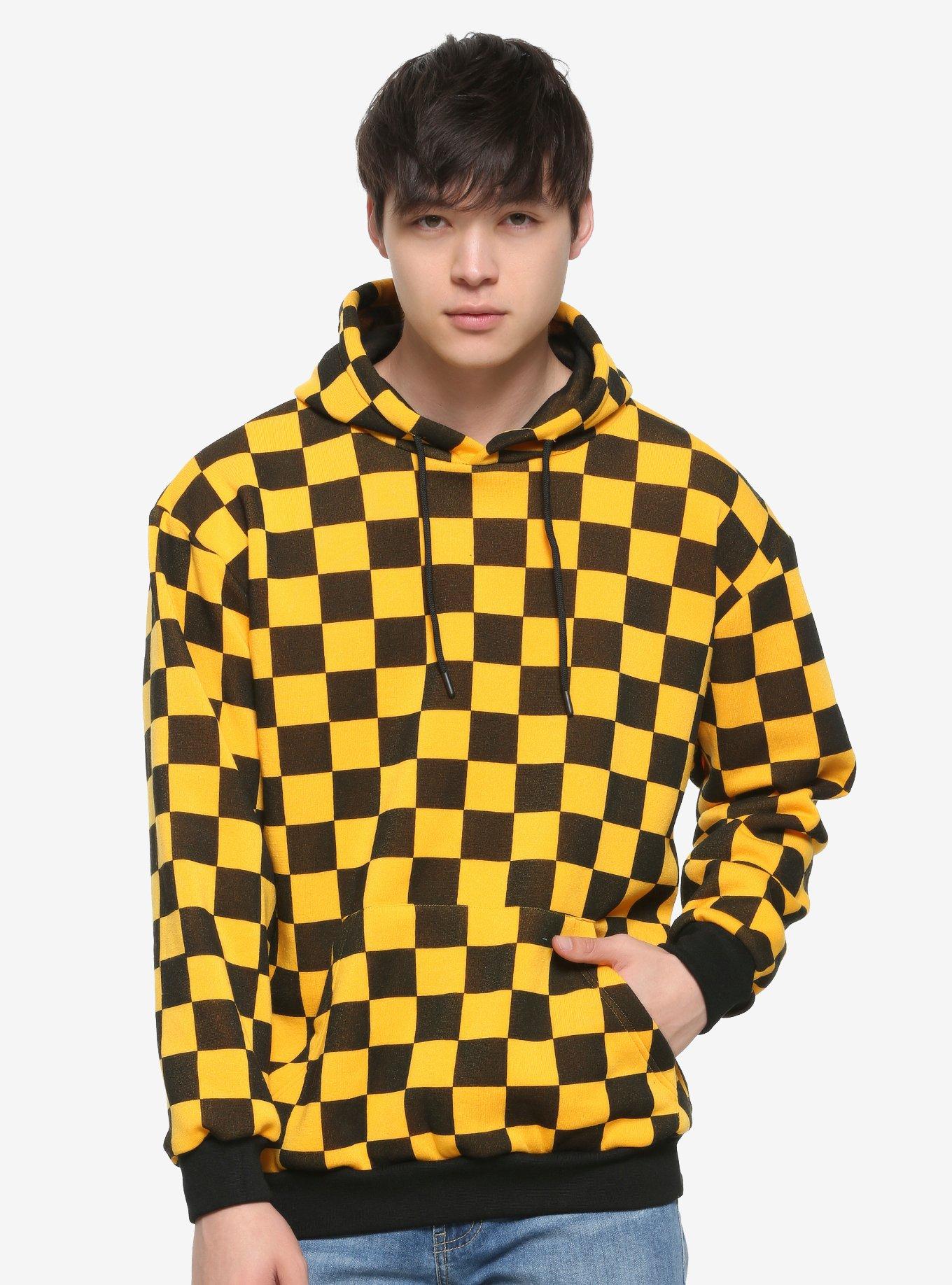 Gold & Black Check Hoodie, MULTI, hi-res