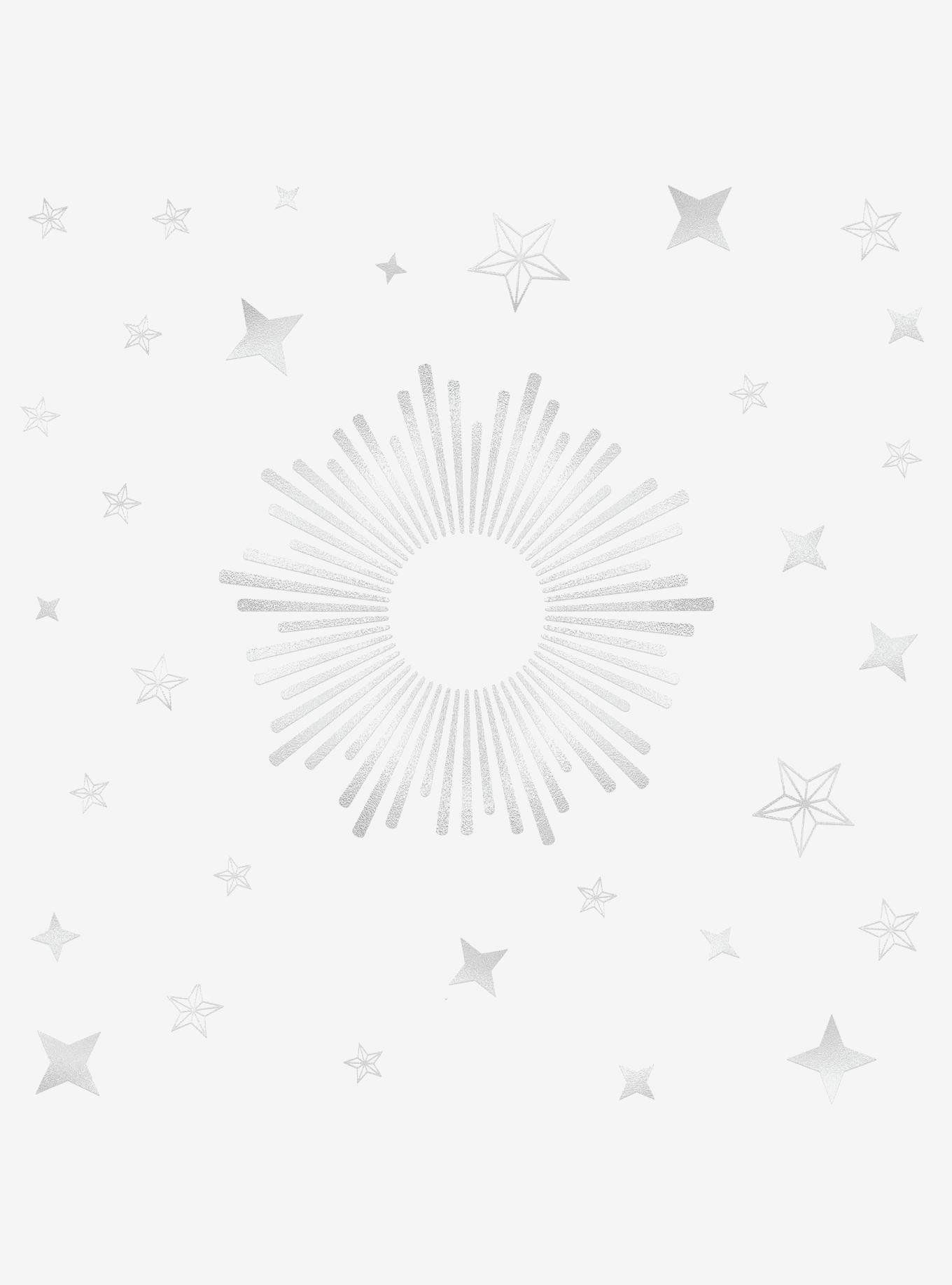 Sunburst Peel & Stick Decals With Circle Mirror, , hi-res