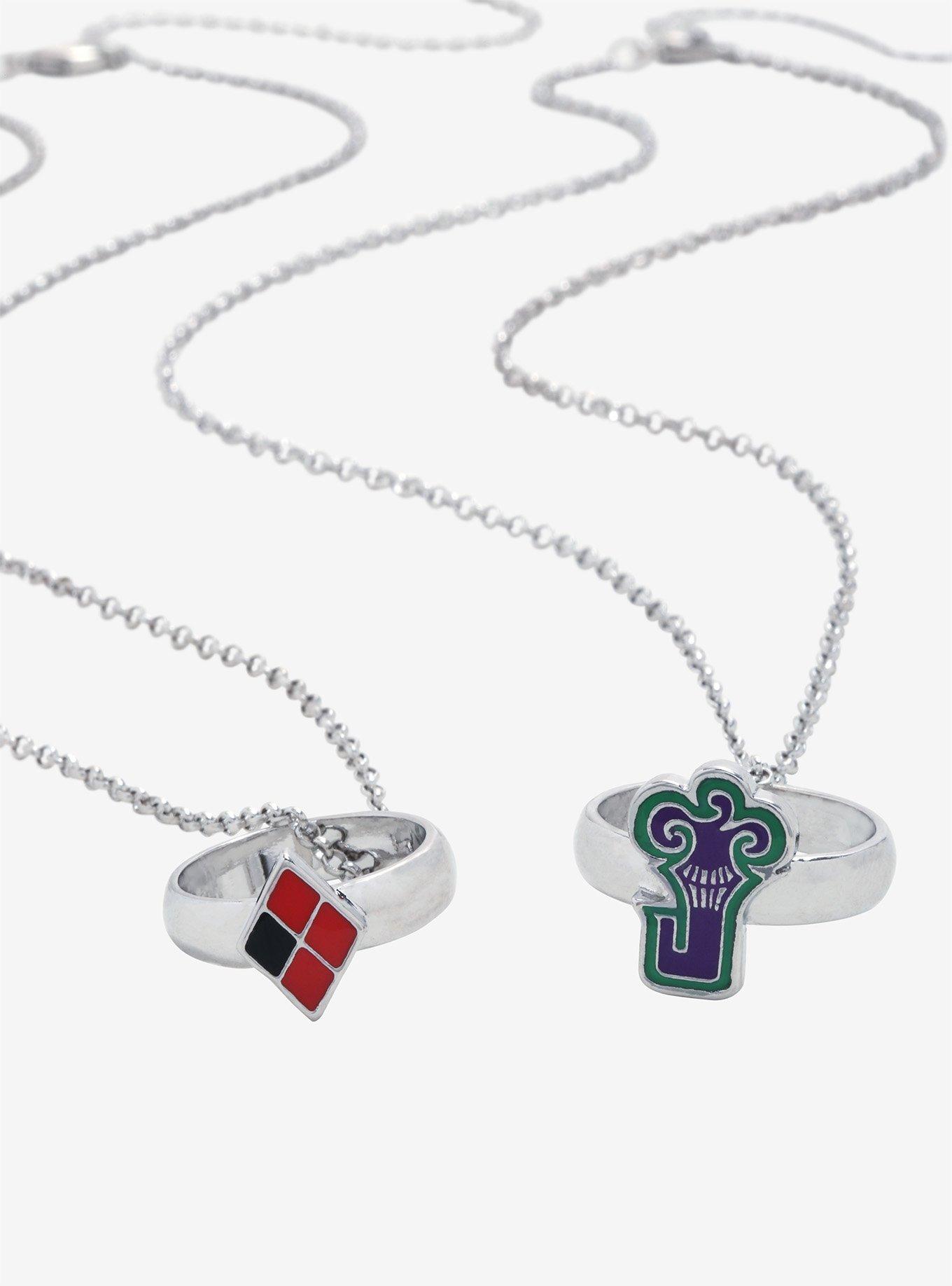 DC Comics Joker & Harley Quinn Best Friend Ring Necklace Set, , hi-res