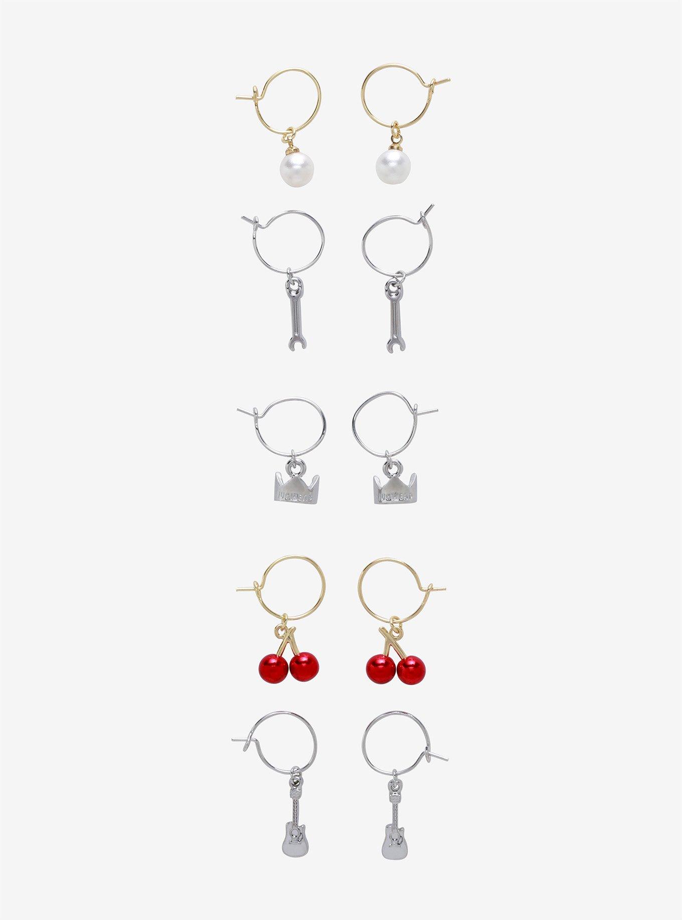 Riverdale Icon Charm Mini Hoop Earring Set, , hi-res