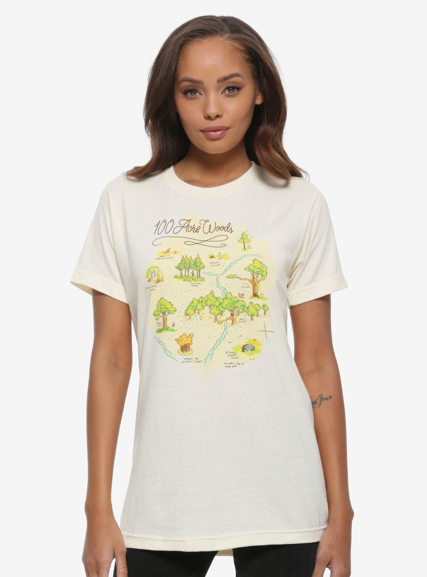 Disney Winnie the Pooh Hundred Acre Wood Map Women's T-Shirt - BoxLunch Exclusive, NATURAL, hi-res