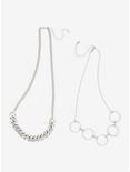 Silver Chain & O-Ring Necklace Set, , hi-res