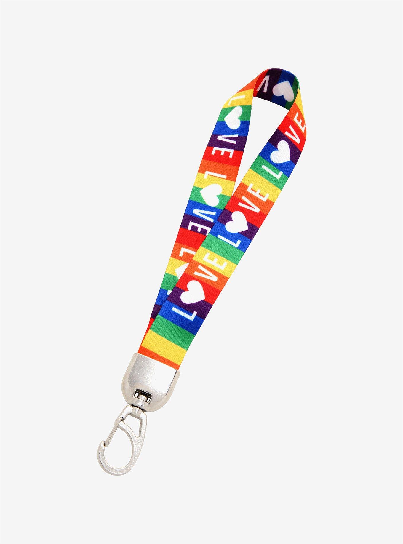 Love Rainbow Wrist Lanyard | Hot Topic