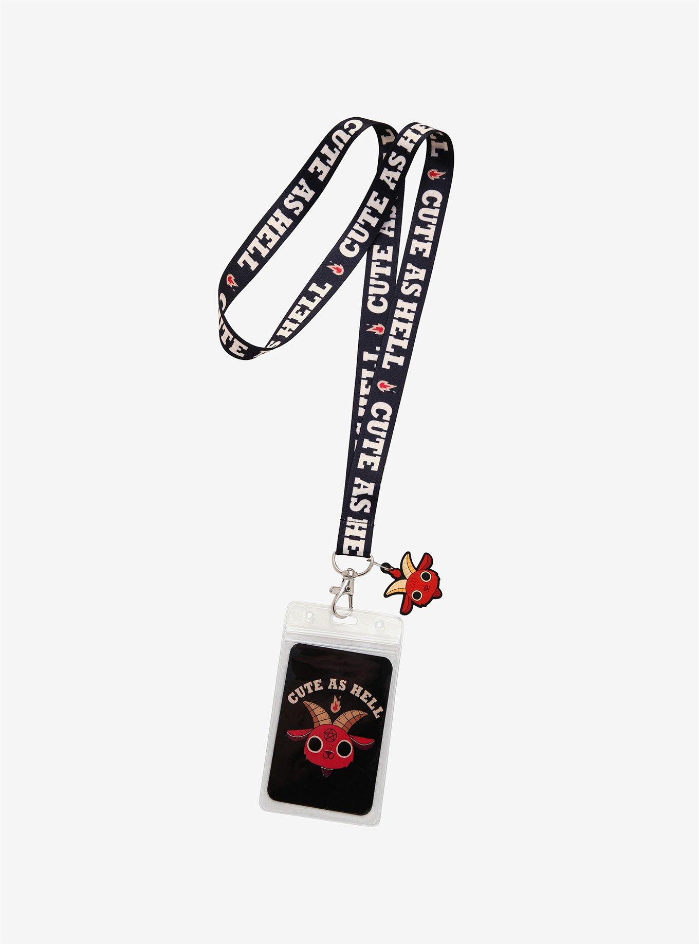 Cute As Hell Demonic Goat Lanyard, , hi-res