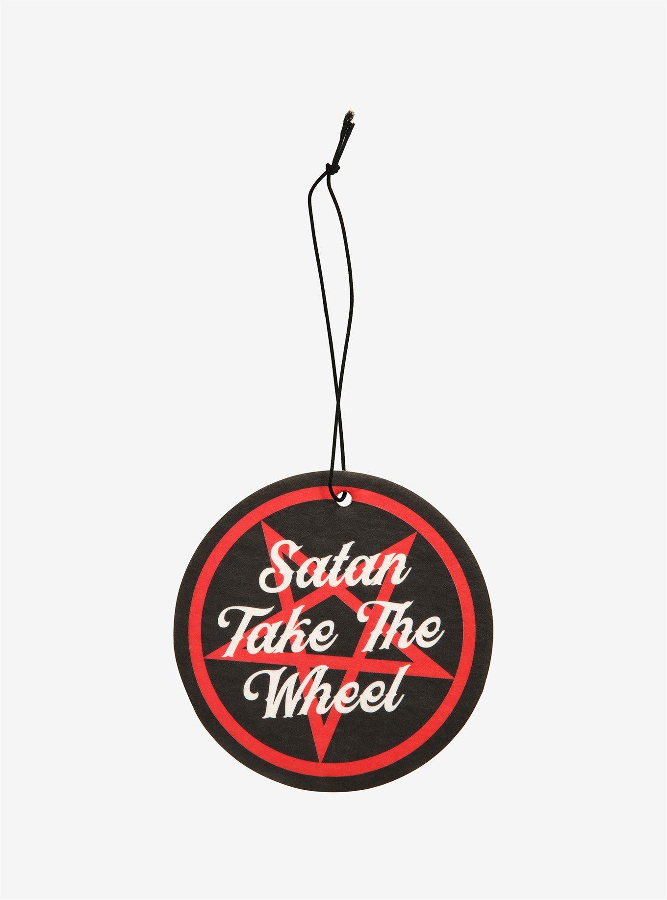 Satan Take The Wheel Air Freshener, , hi-res