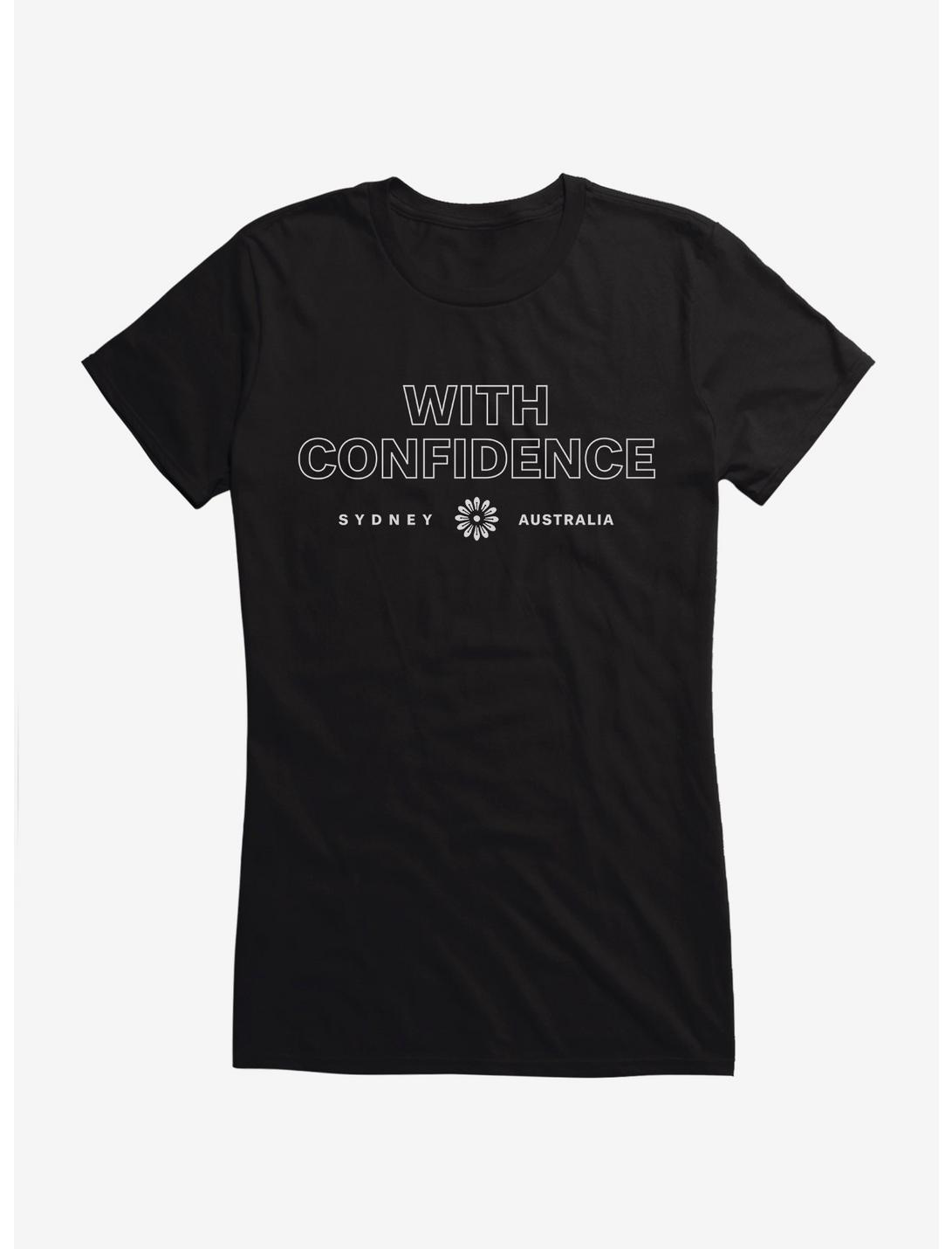 With Confidence Sidney Australia Girls T-Shirt, BLACK, hi-res