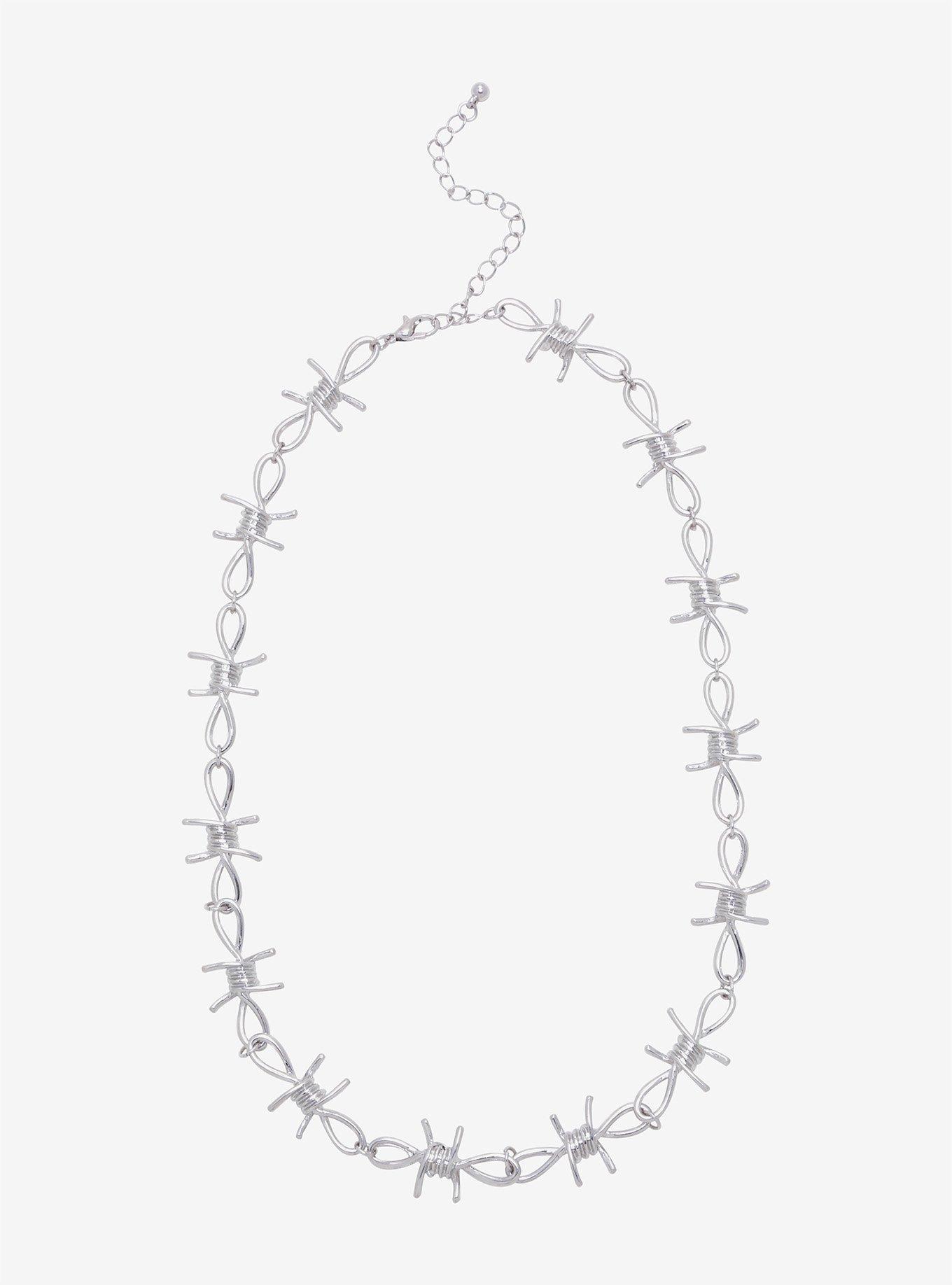 Barbed wire deals chain necklace