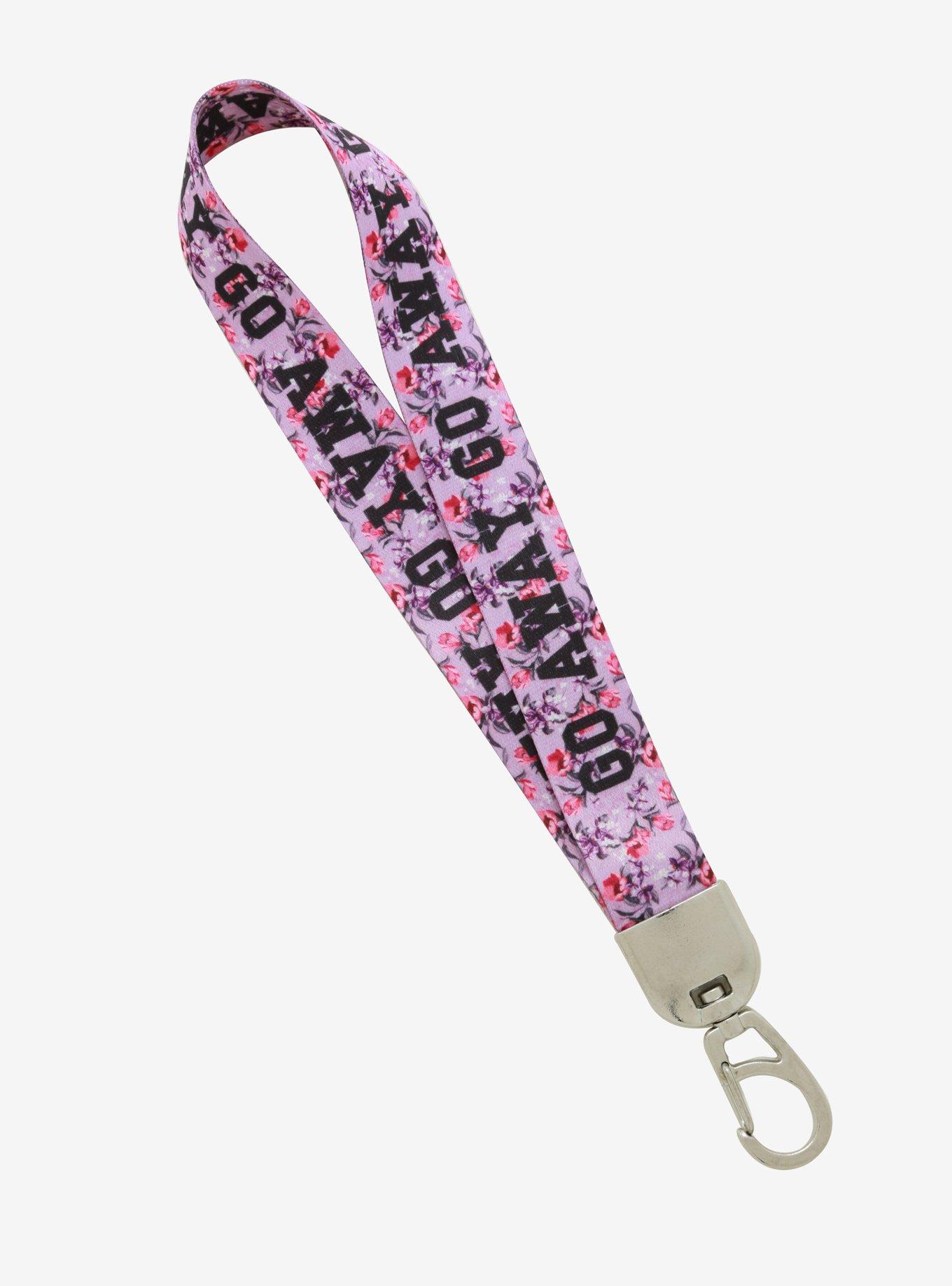 Go Away Floral Wrist Lanyard, , hi-res