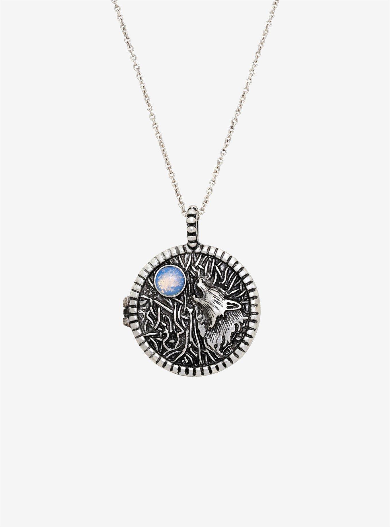 Wolf Moon Locket Necklace, , hi-res