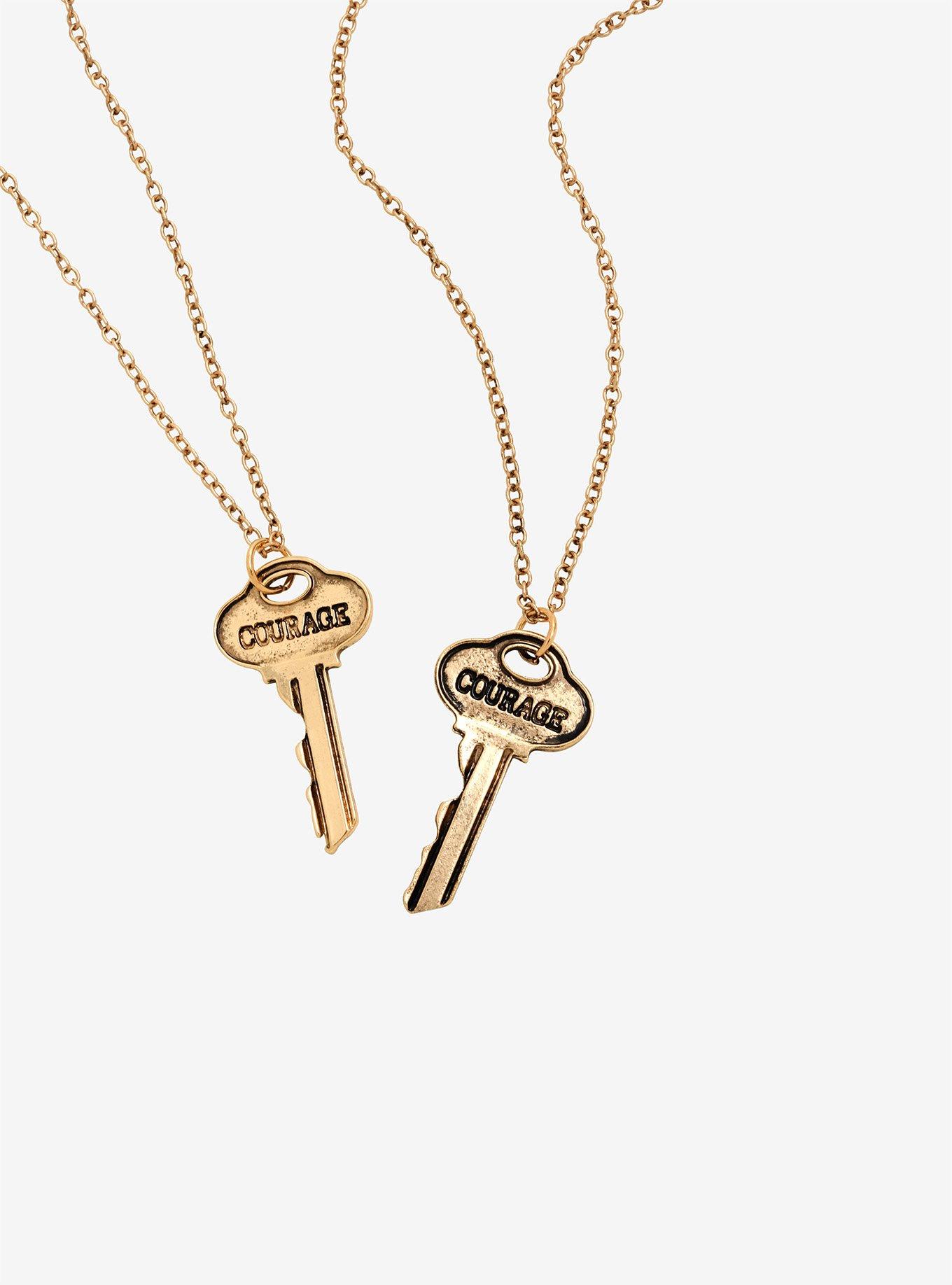 Courage Key Best Friend Necklace Set, , hi-res