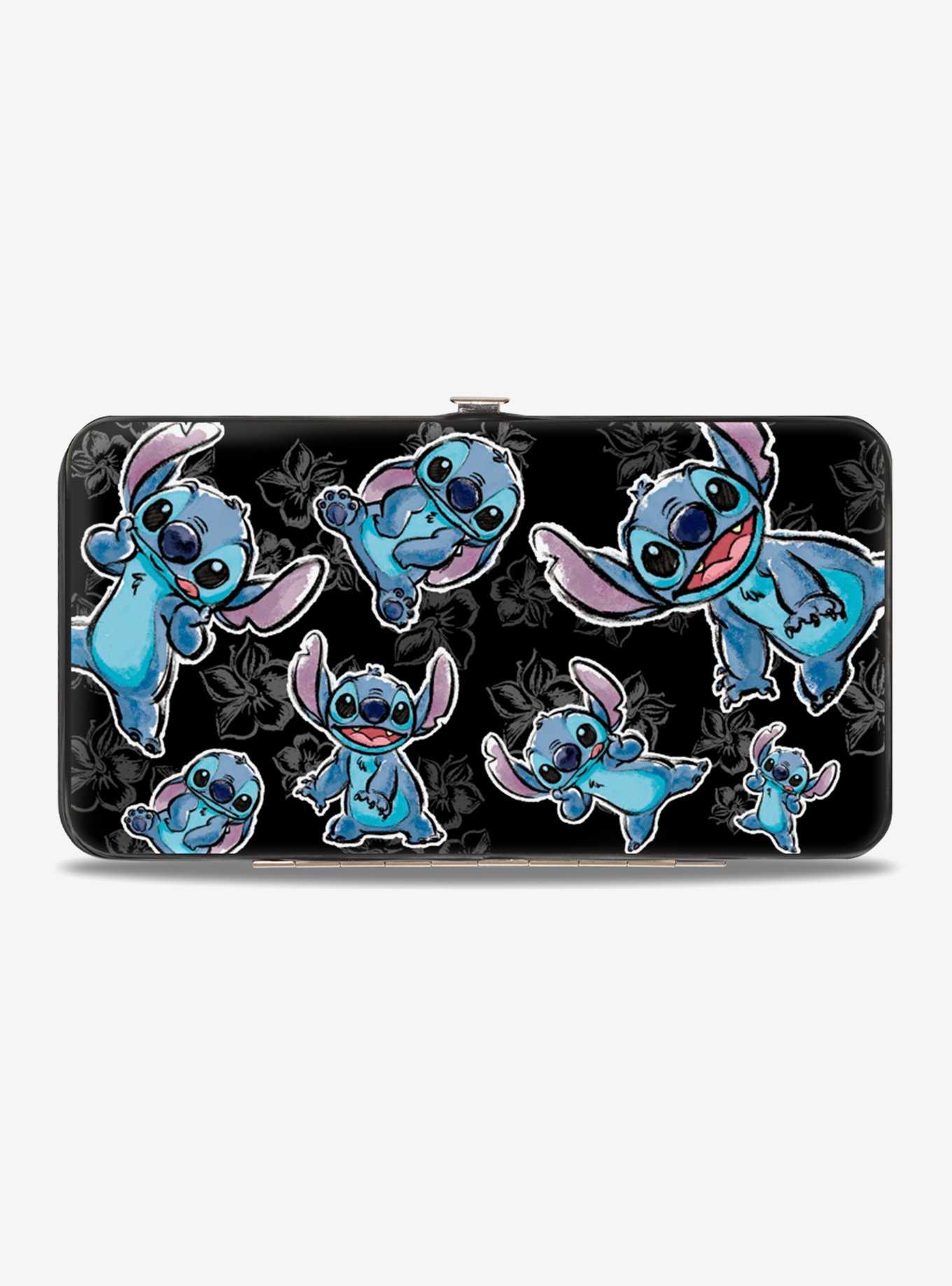 Disney Lilo & Stitch Scattered Hibiscus Hinged Wallet, , hi-res