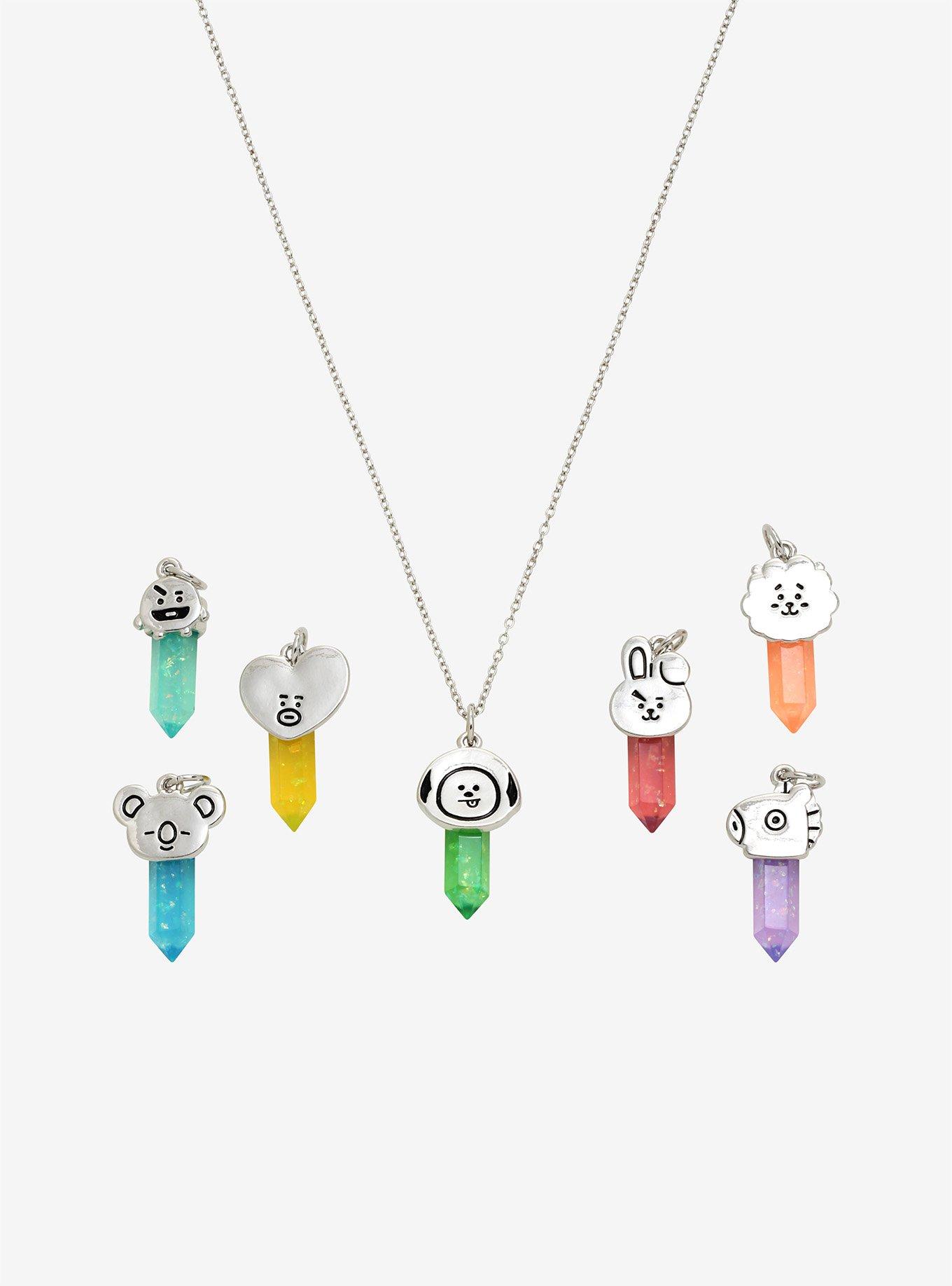 BT21 Interchangeable Crystal Charm Necklace, , hi-res
