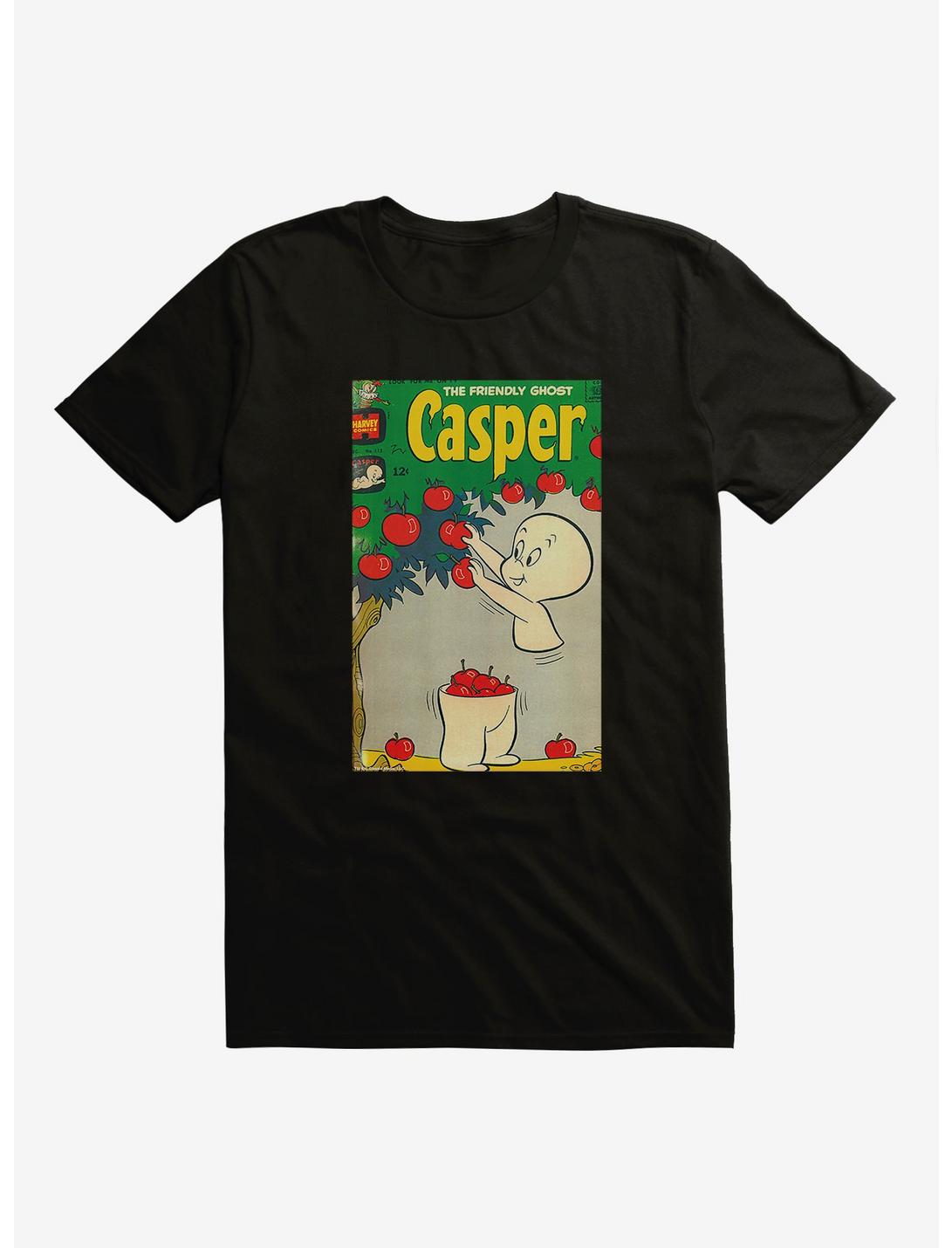 Casper The Friendly Ghost Apple Picking Comic Cover T-Shirt, BLACK, hi-res