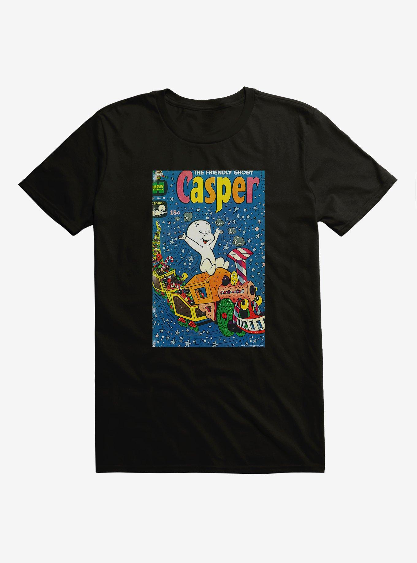 Casper The Friendly Ghost Christmas Comic Cover T-Shirt, BLACK, hi-res
