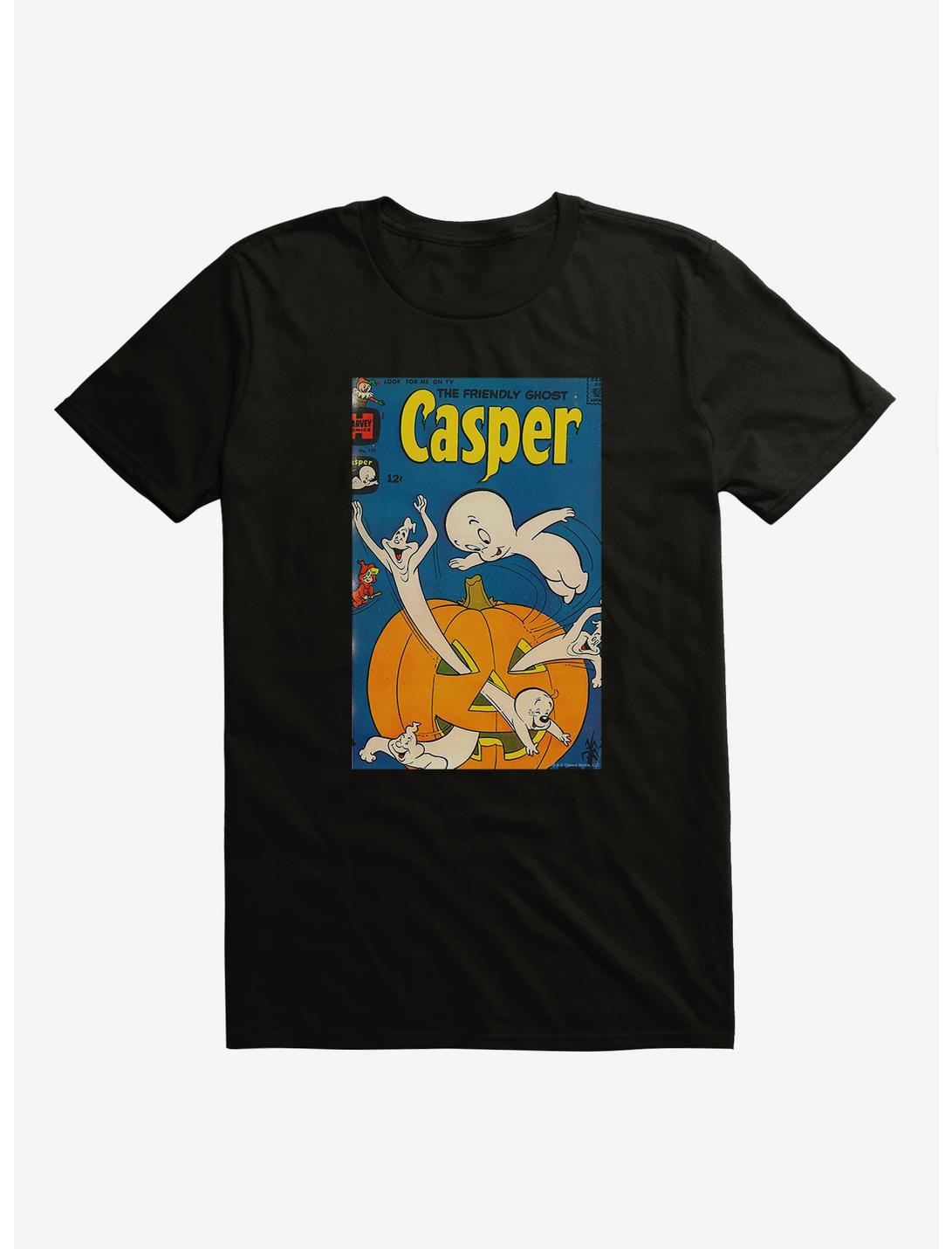 Casper The Friendly Ghost Pumpkin Comic Cover T-Shirt, BLACK, hi-res