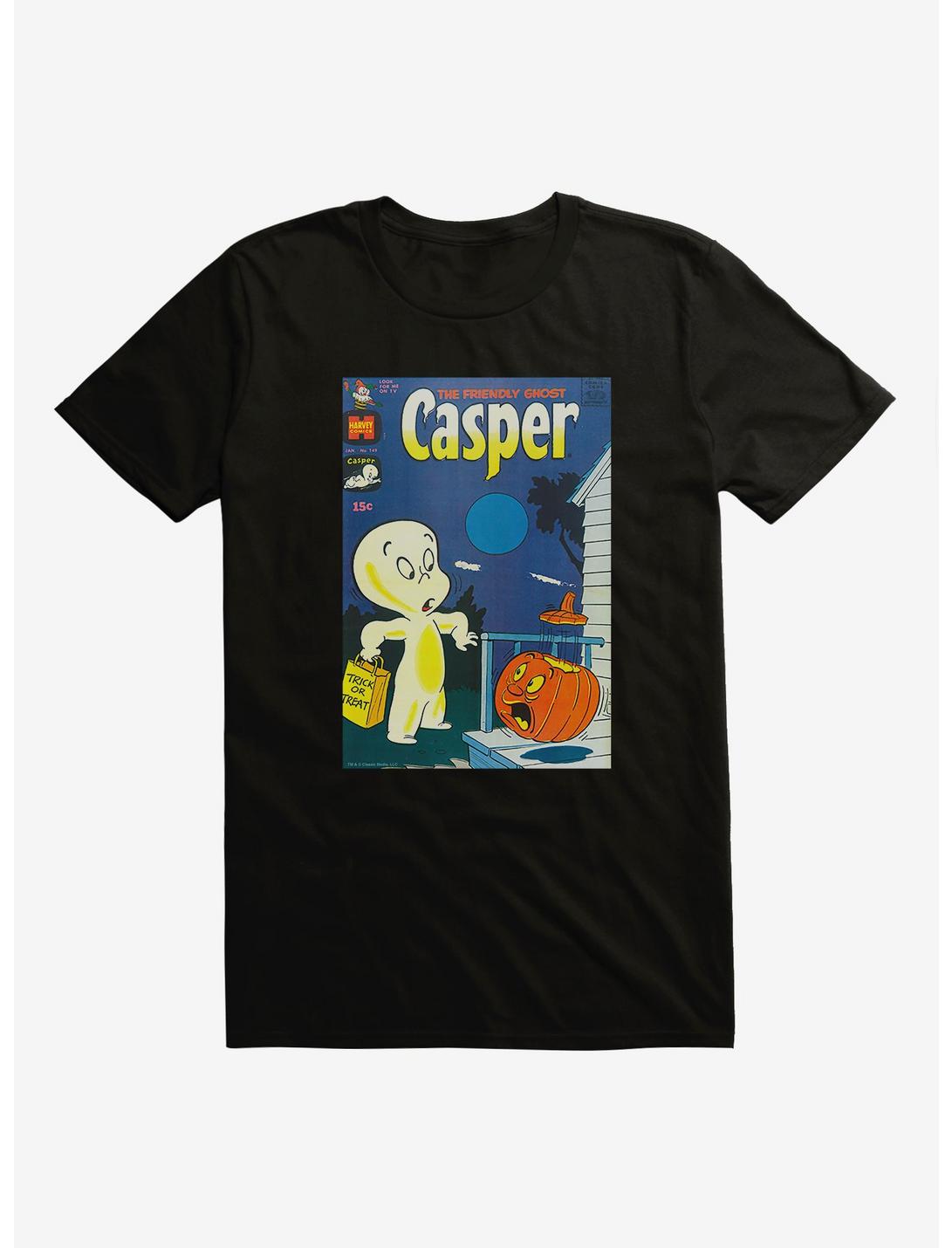 Casper The Friendly Ghost Trick Or Treat Comic Cover T-Shirt, BLACK, hi-res