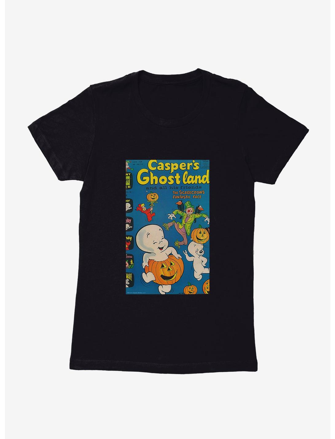 Casper The Friendly Ghost Ghostland  Comic Cover Womens T-Shirt, BLACK, hi-res