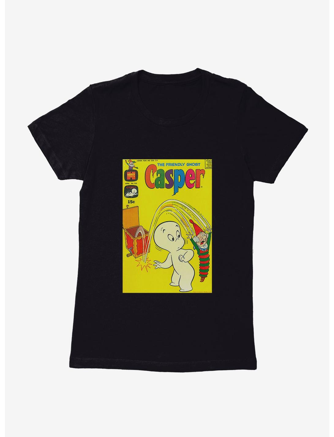 Casper The Friendly Ghost Out The Box Comic Cover Womens T-Shirt, BLACK, hi-res