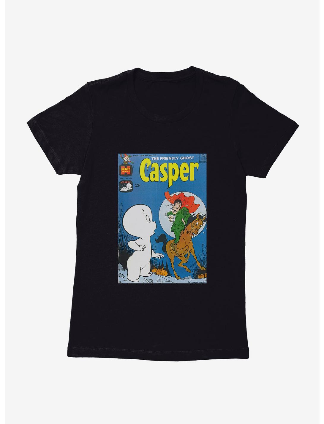 Casper The Friendly Ghost Headless Horseman Comic Cover Womens T-Shirt, BLACK, hi-res