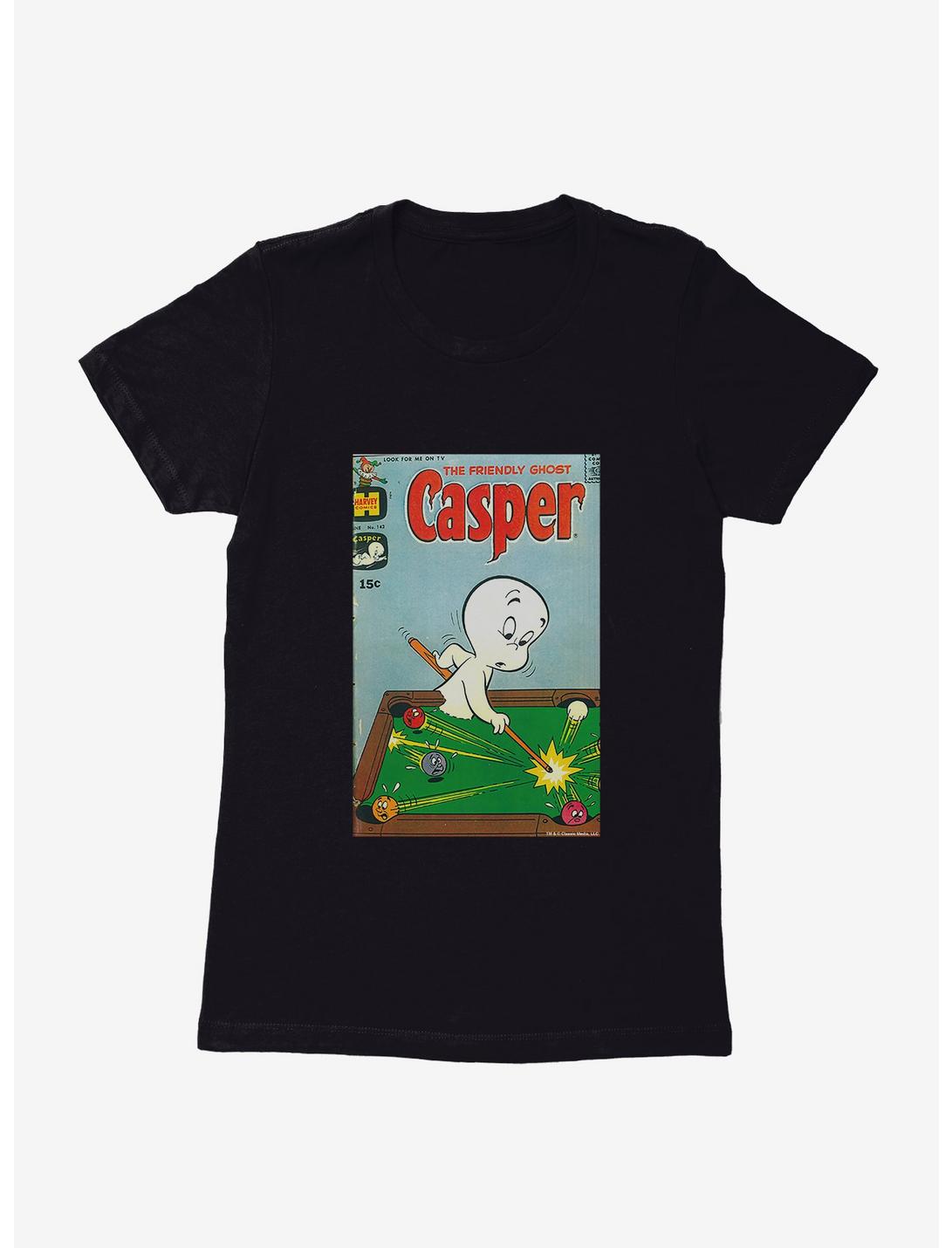 Casper The Friendly Ghost Pool Comic Cover Womens T-Shirt, BLACK, hi-res