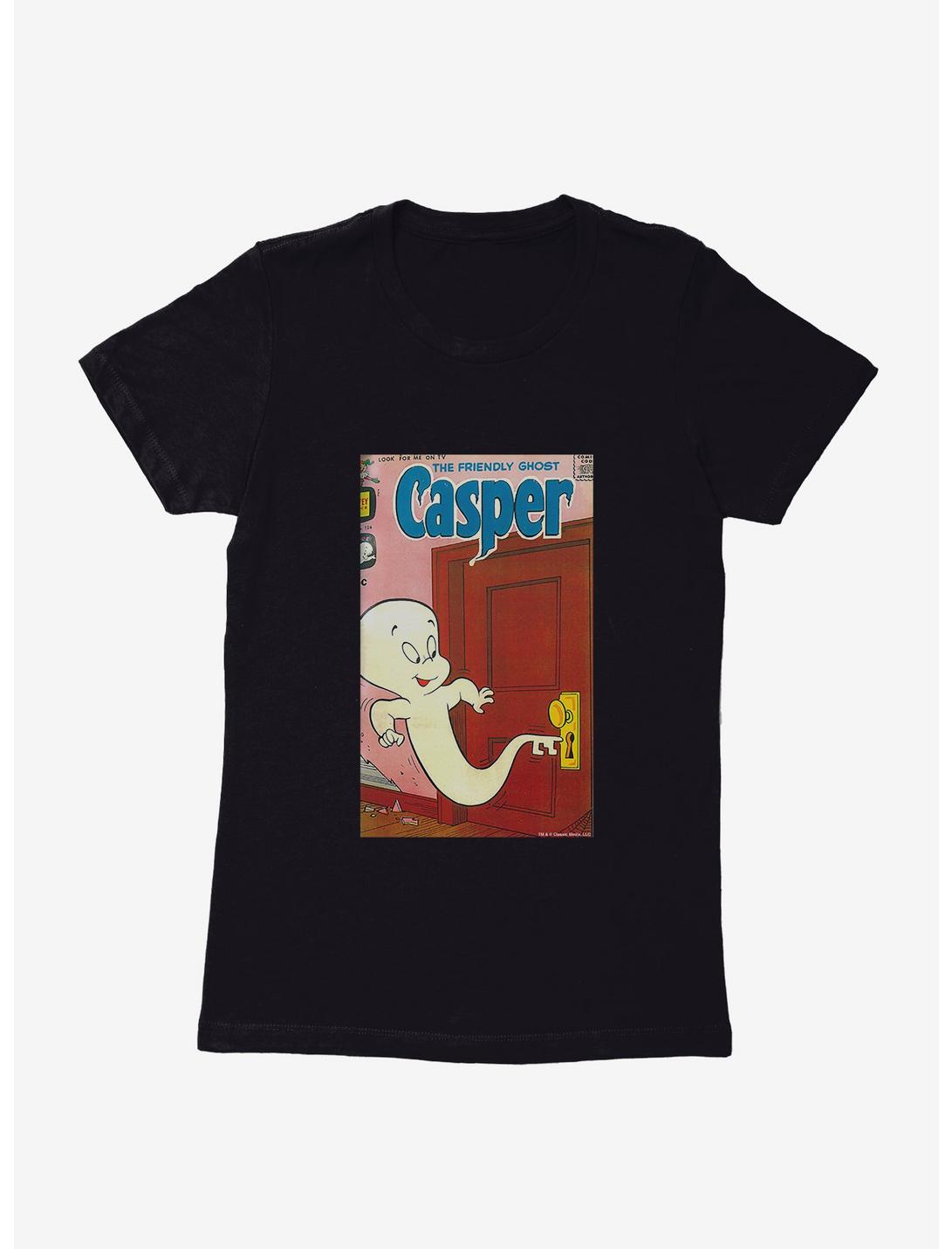 Casper The Friendly Ghost Secret Key Comic Cover Womens T-Shirt, BLACK, hi-res