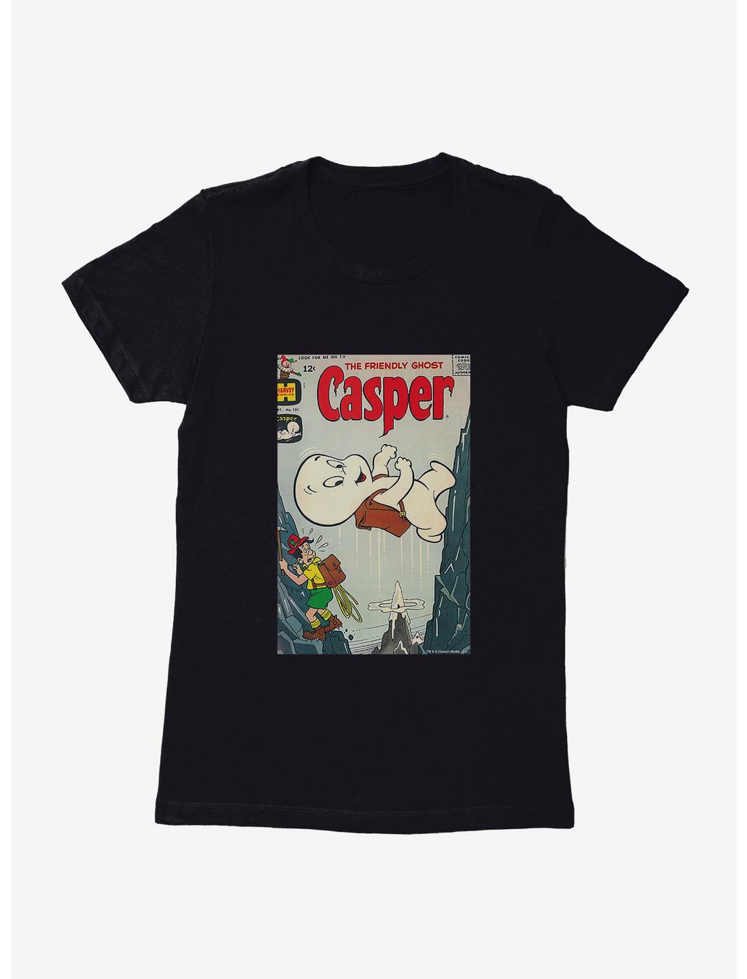 Casper The Friendly Ghost Mountain Walker Comic Cover Womens T-Shirt, BLACK, hi-res