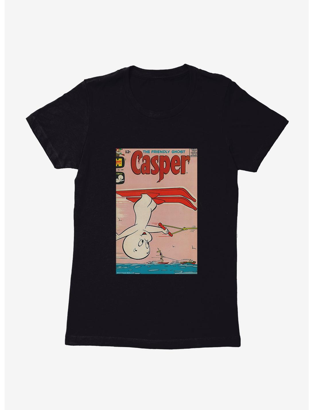 Casper The Friendly Ghost Ocean Fun Comic Cover Womens T-Shirt, BLACK, hi-res