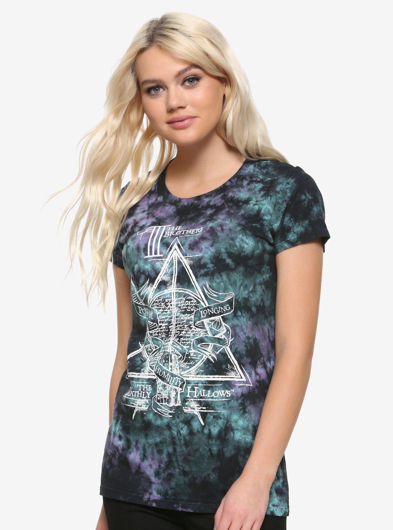 Harry Potter Deathly Hallows Girls Tie-Dye T-Shirt | Hot Topic