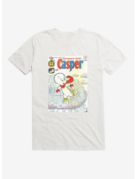 Casper The Friendly Ghost Skates And Snow Comic Cover T-Shirt, WHITE, hi-res