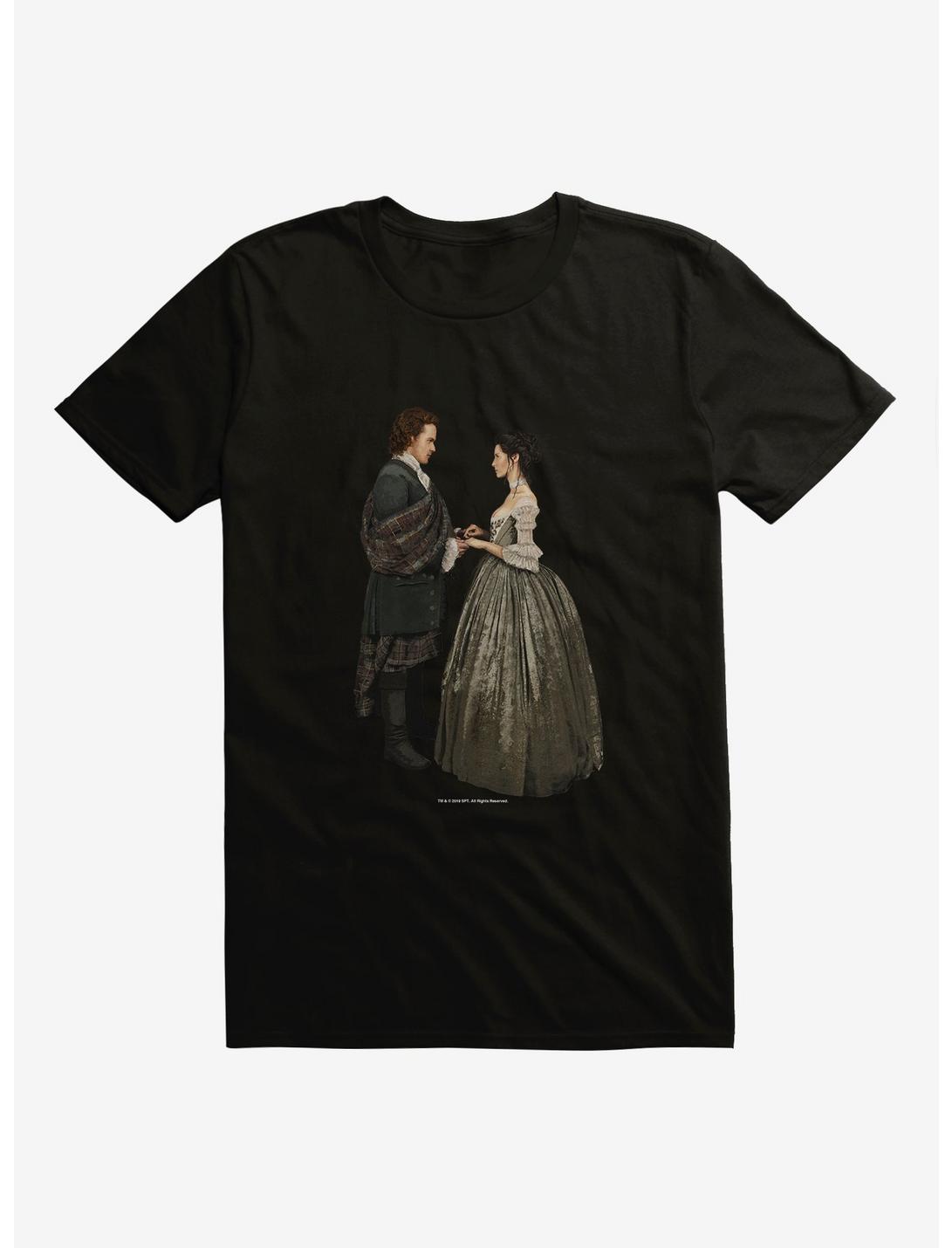 Outlander Jamie and Claire Wedding T-Shirt, BLACK, hi-res