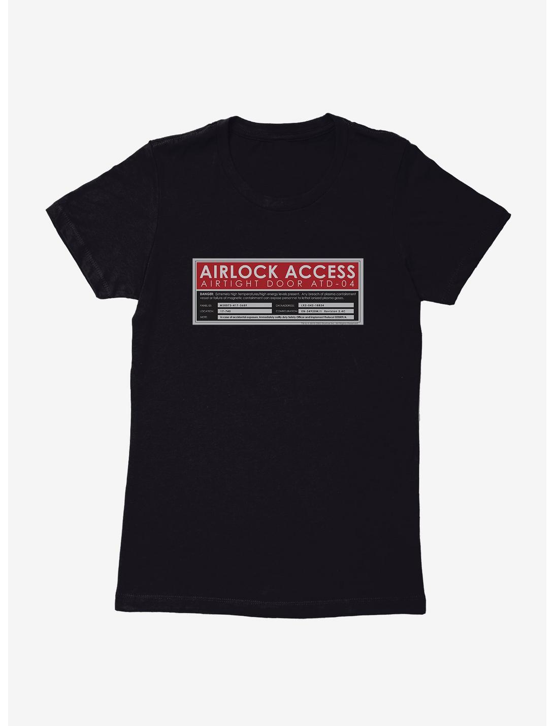 Star Trek Airlock Access Womens T-Shirt, BLACK, hi-res