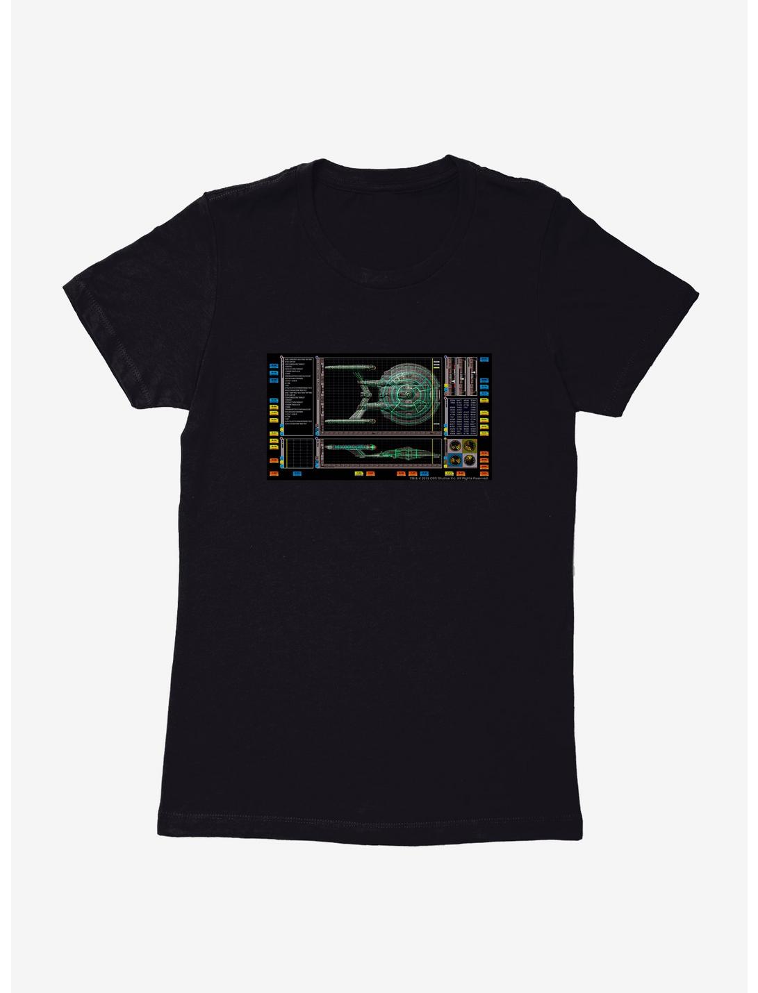 Star Trek NX-01 Ship Blueprints Womens T-Shirt, BLACK, hi-res