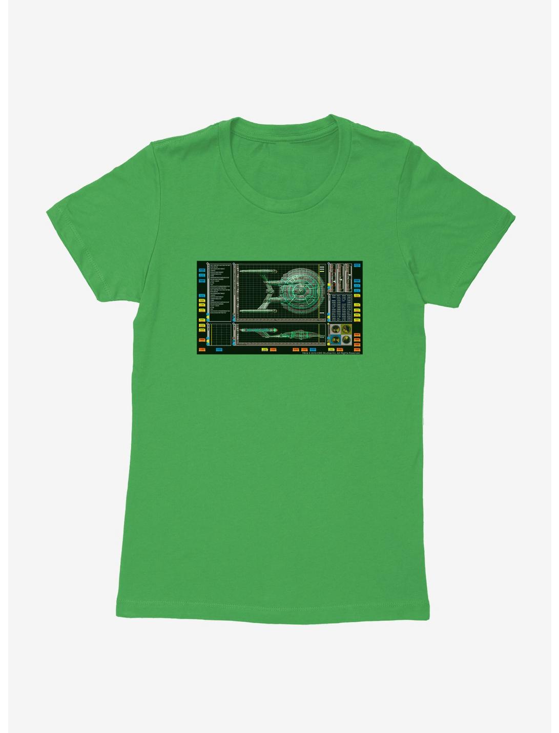 Star Trek NX-01 Ship Blueprints Womens T-Shirt, KELLY GREEN, hi-res