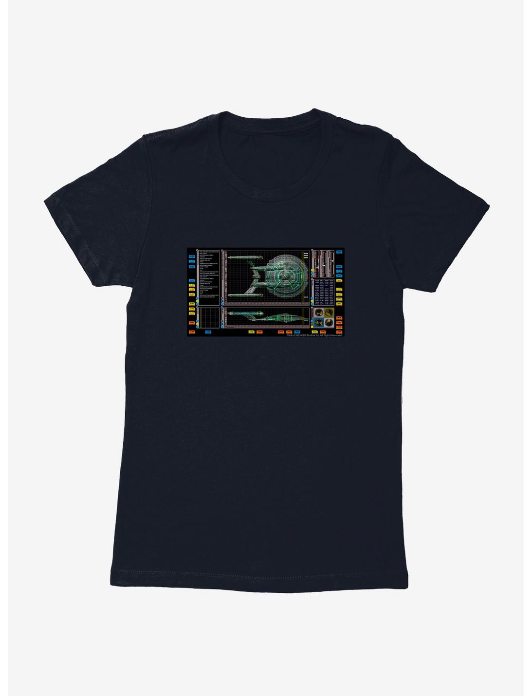 Star Trek NX-01 Ship Blueprints Womens T-Shirt, MIDNIGHT NAVY, hi-res