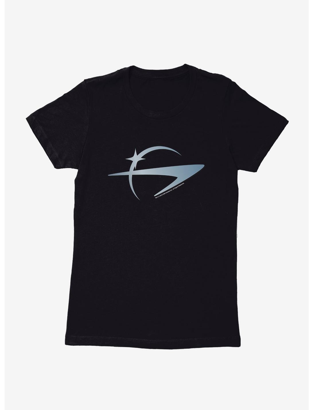 Star Trek Starfleet Command Gray Icon Womens T-Shirt, BLACK, hi-res