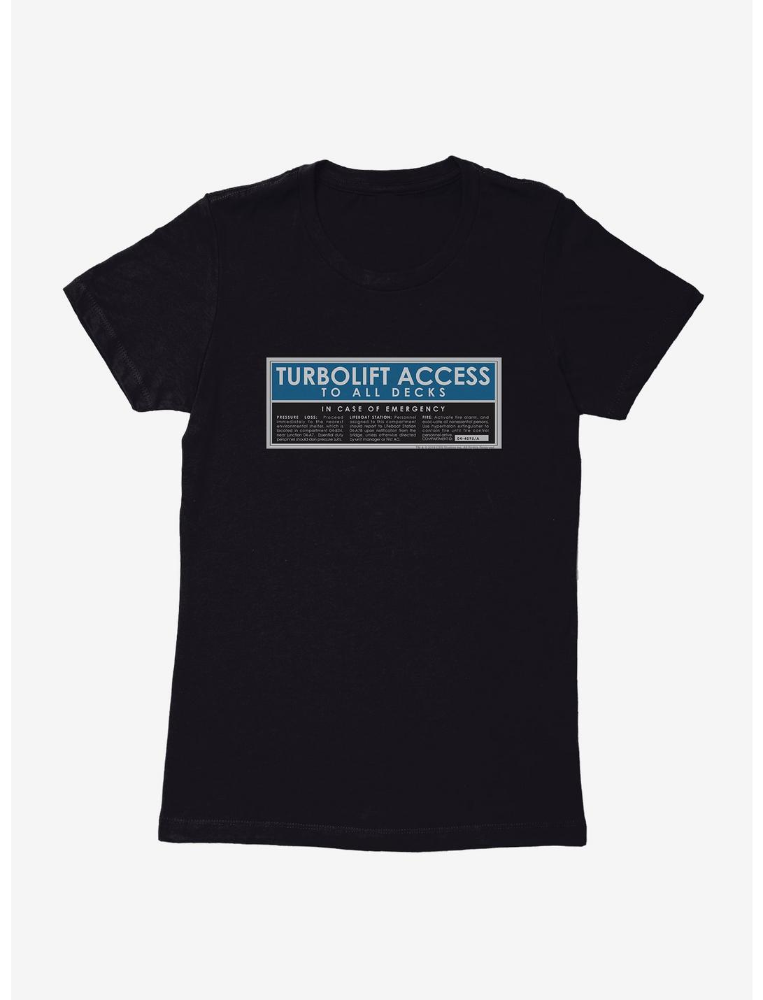 Star Trek Turbolift Access Womens T-Shirt, BLACK, hi-res