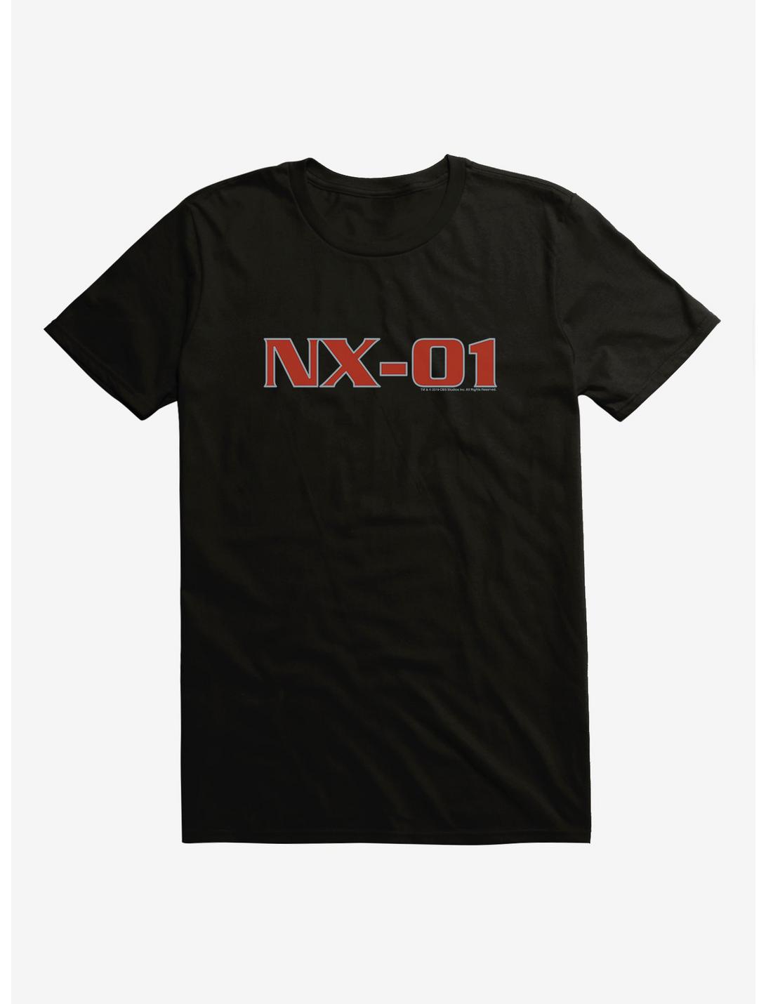 Star Trek NX-01 Red Script T-Shirt, BLACK, hi-res