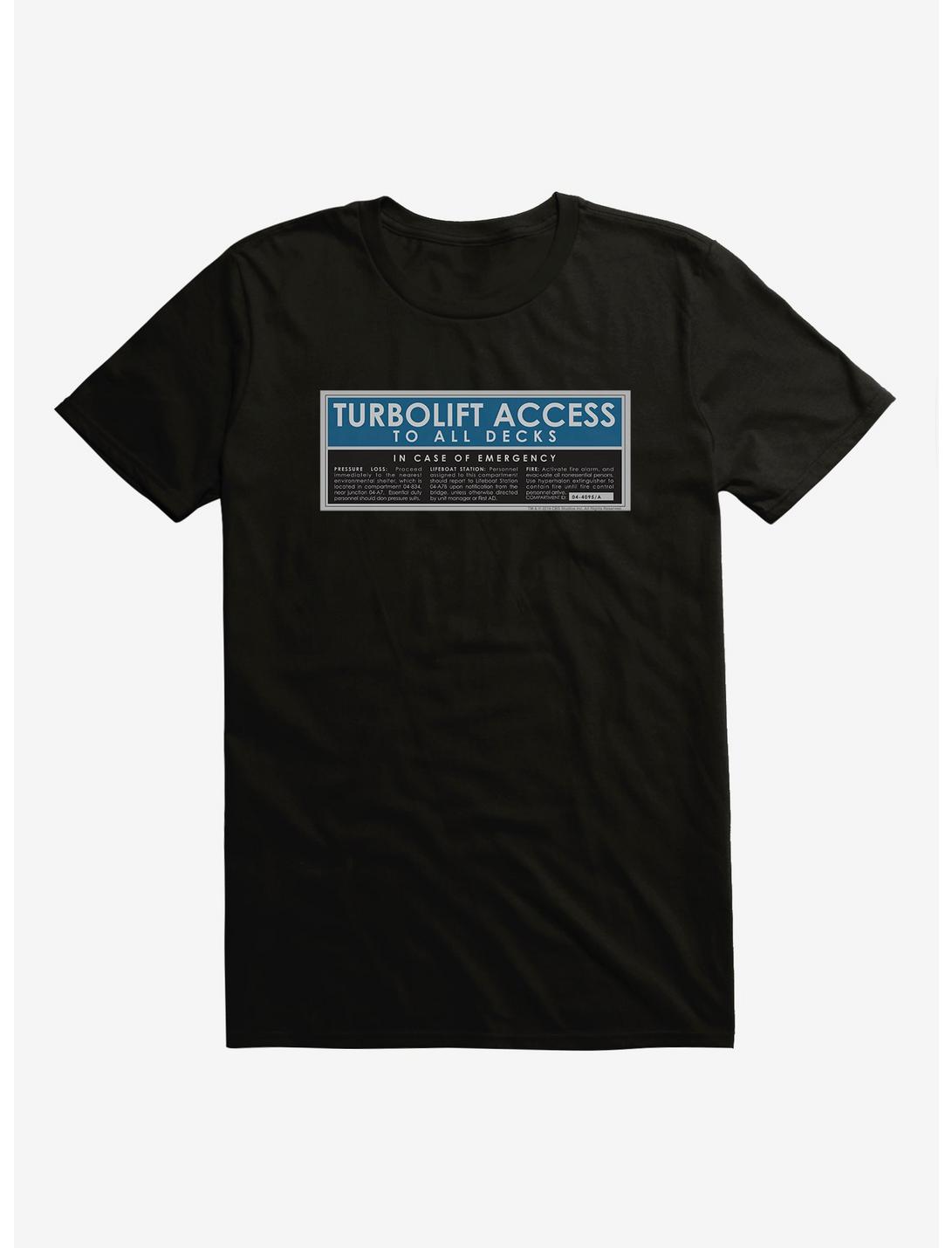 Star Trek Turbolift Access T-Shirt, BLACK, hi-res