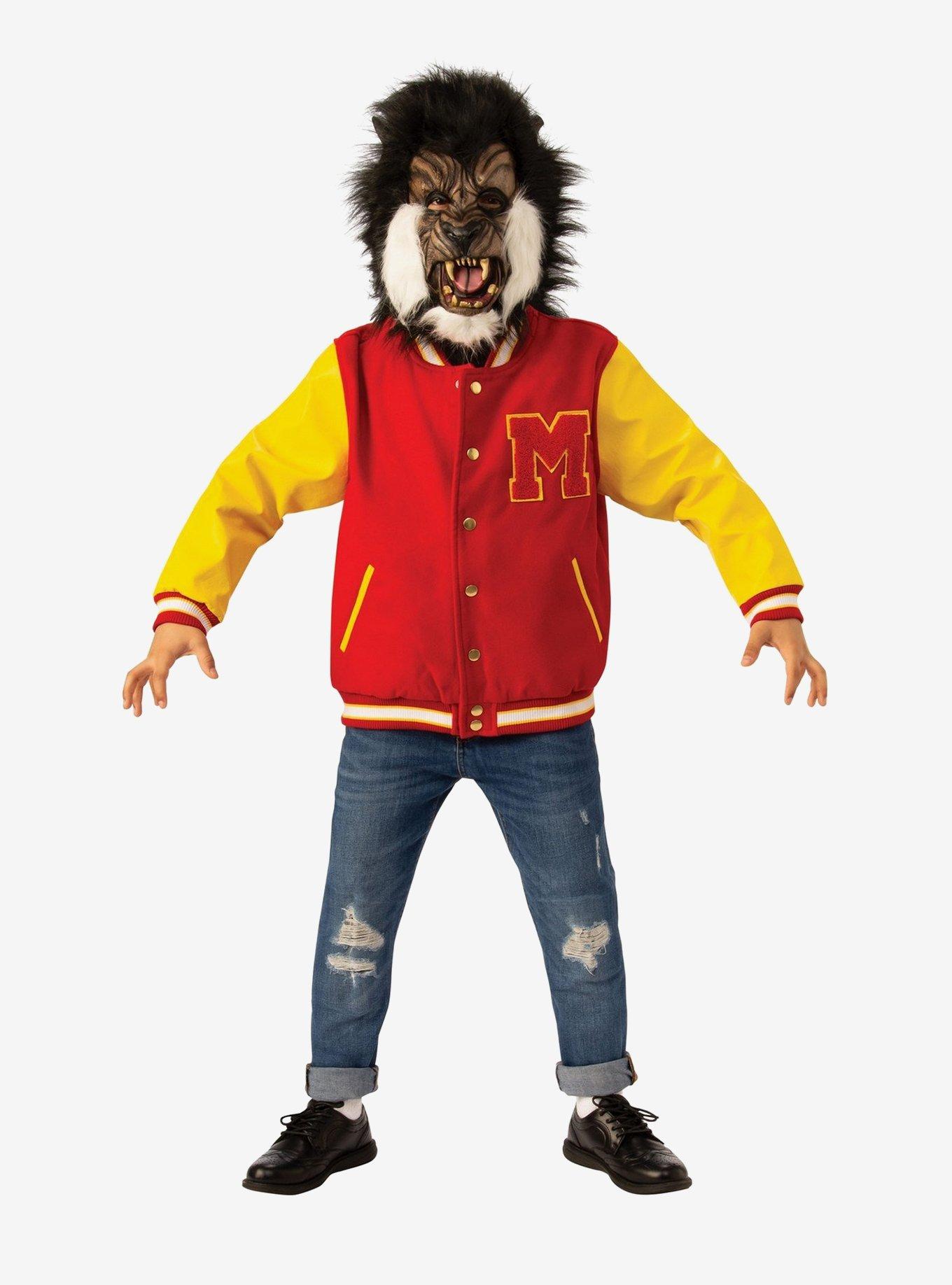 Child Michael Jackson Thriller "Werewolf" Jacket and Mask Set, RED, hi-res