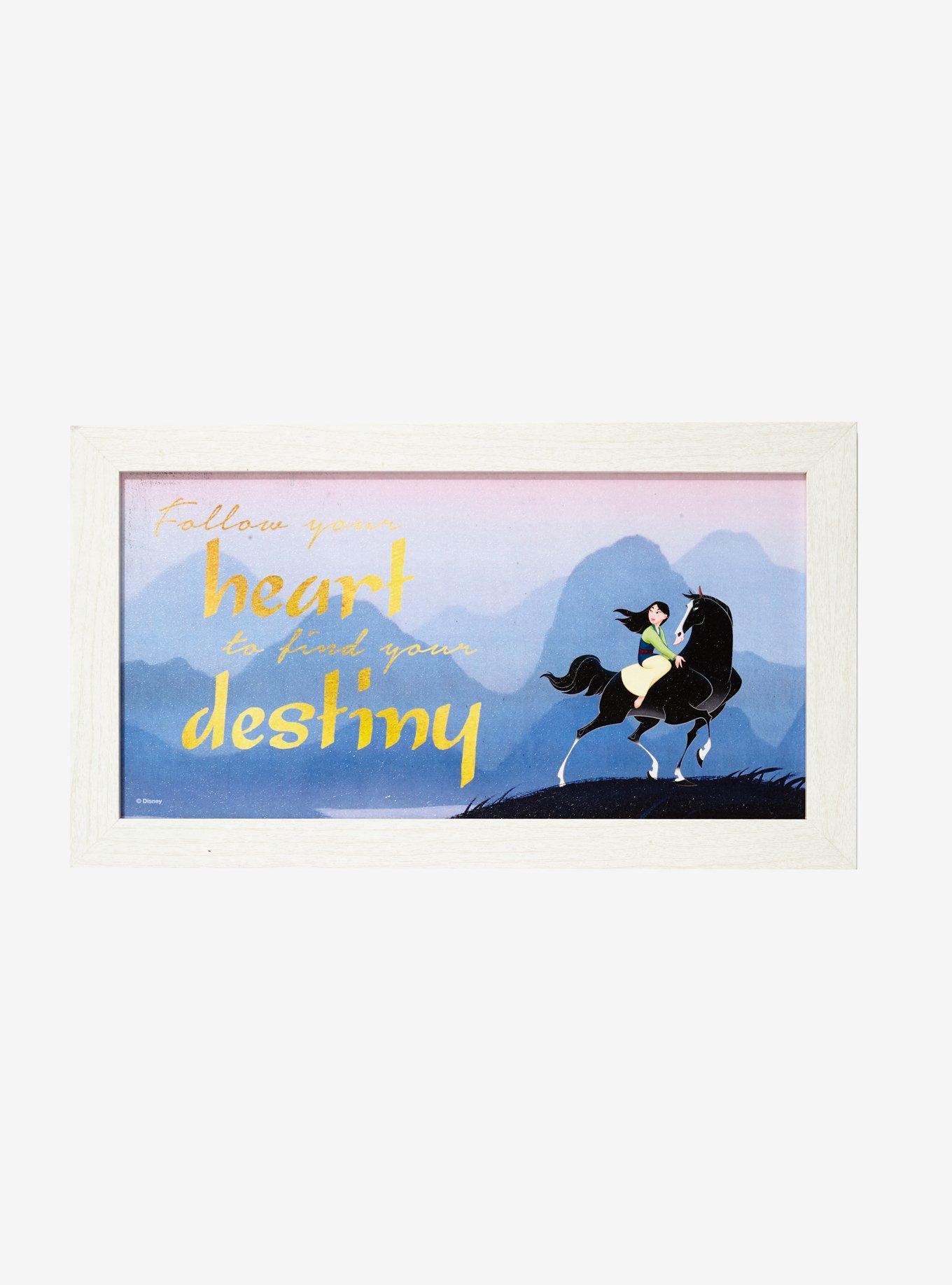 Disney Mulan Follow Your Heart Wood Wall Art, , hi-res