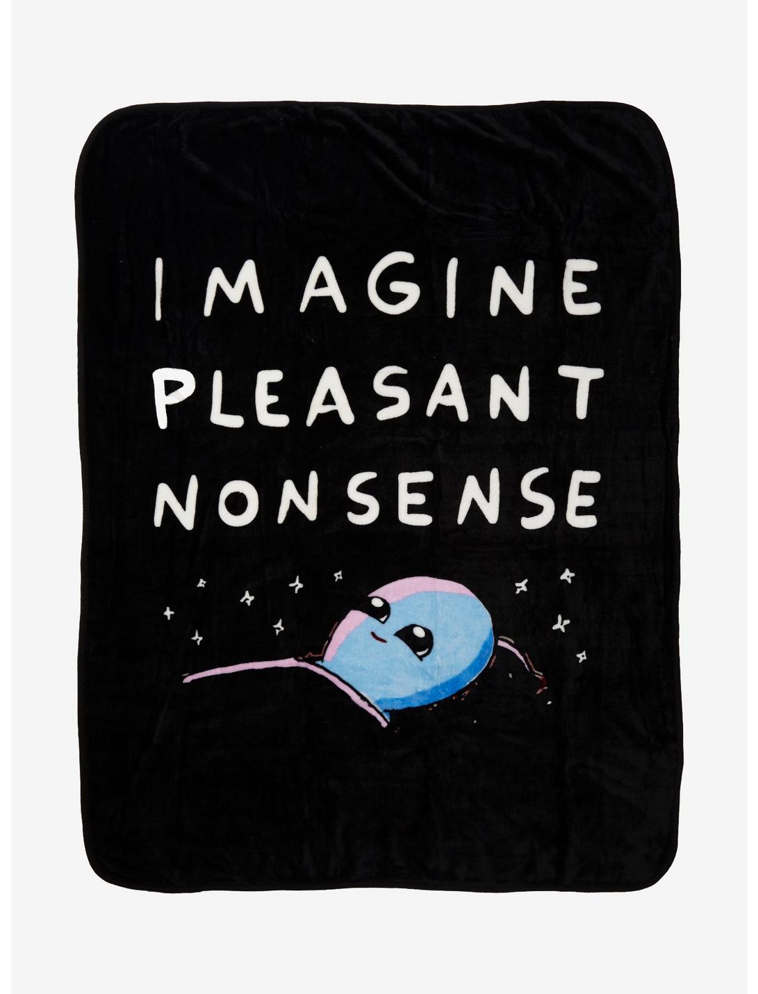 Strange Planet Pleasant Nonsense Plush Throw Blanket, , hi-res