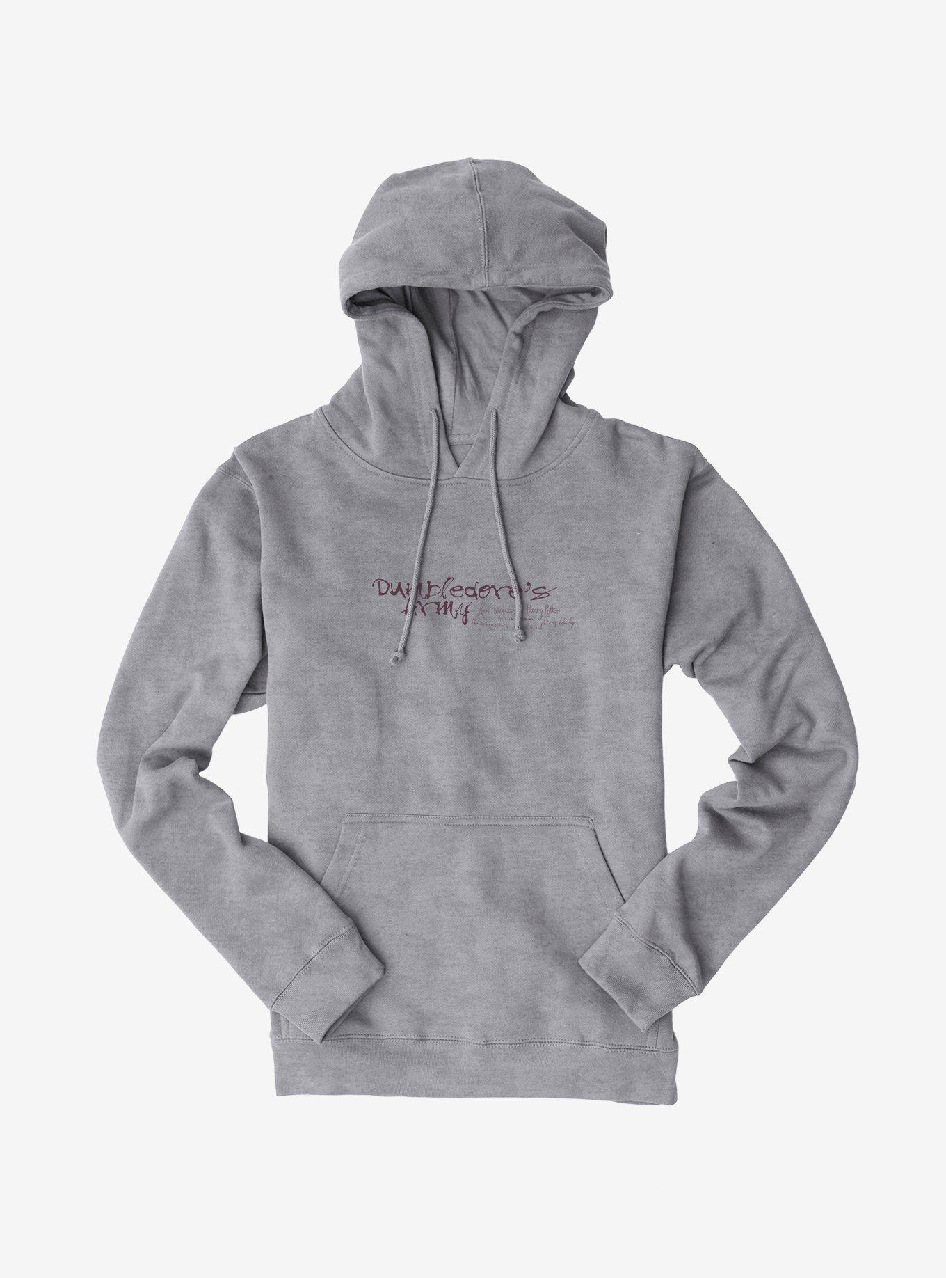 Plus Size Harry Potter Dumbledore's Army Script Hoodie, , hi-res
