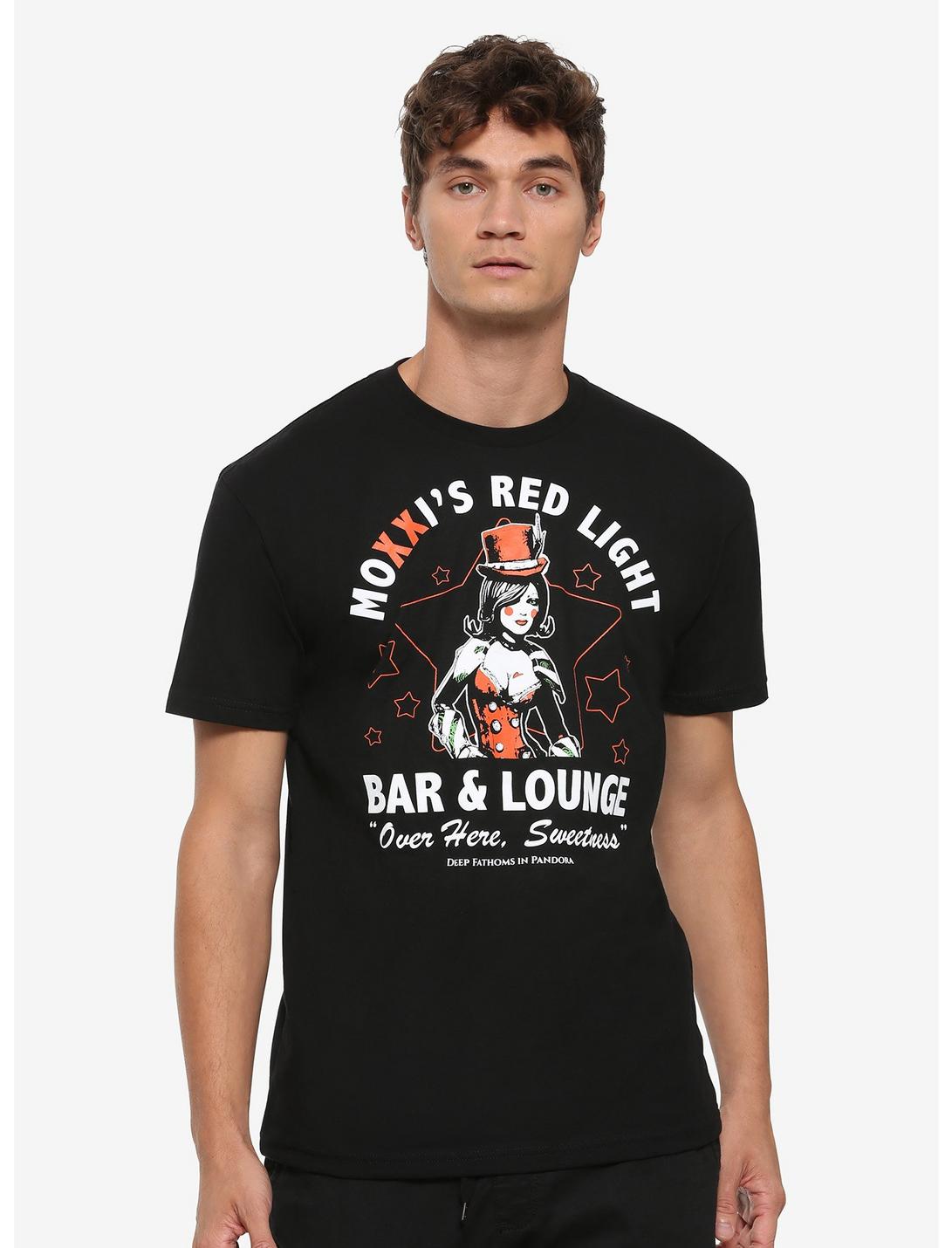 Borderlands Moxxi's Red Light T-Shirt - BoxLunch Exclusive, BLACK, hi-res