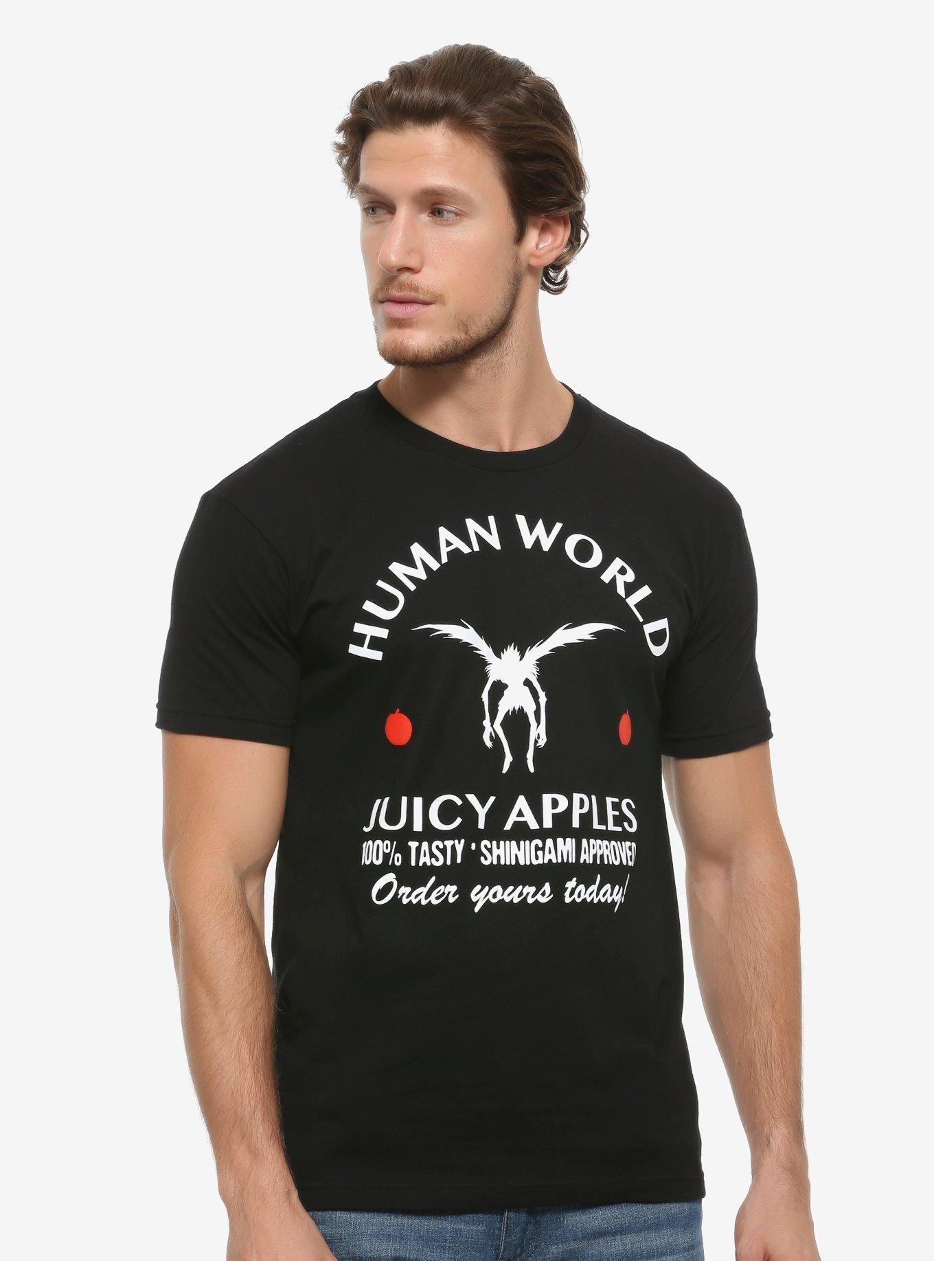 Death Note Juicy Apples T-Shirt - BoxLunch Exclusive, BLACK, hi-res