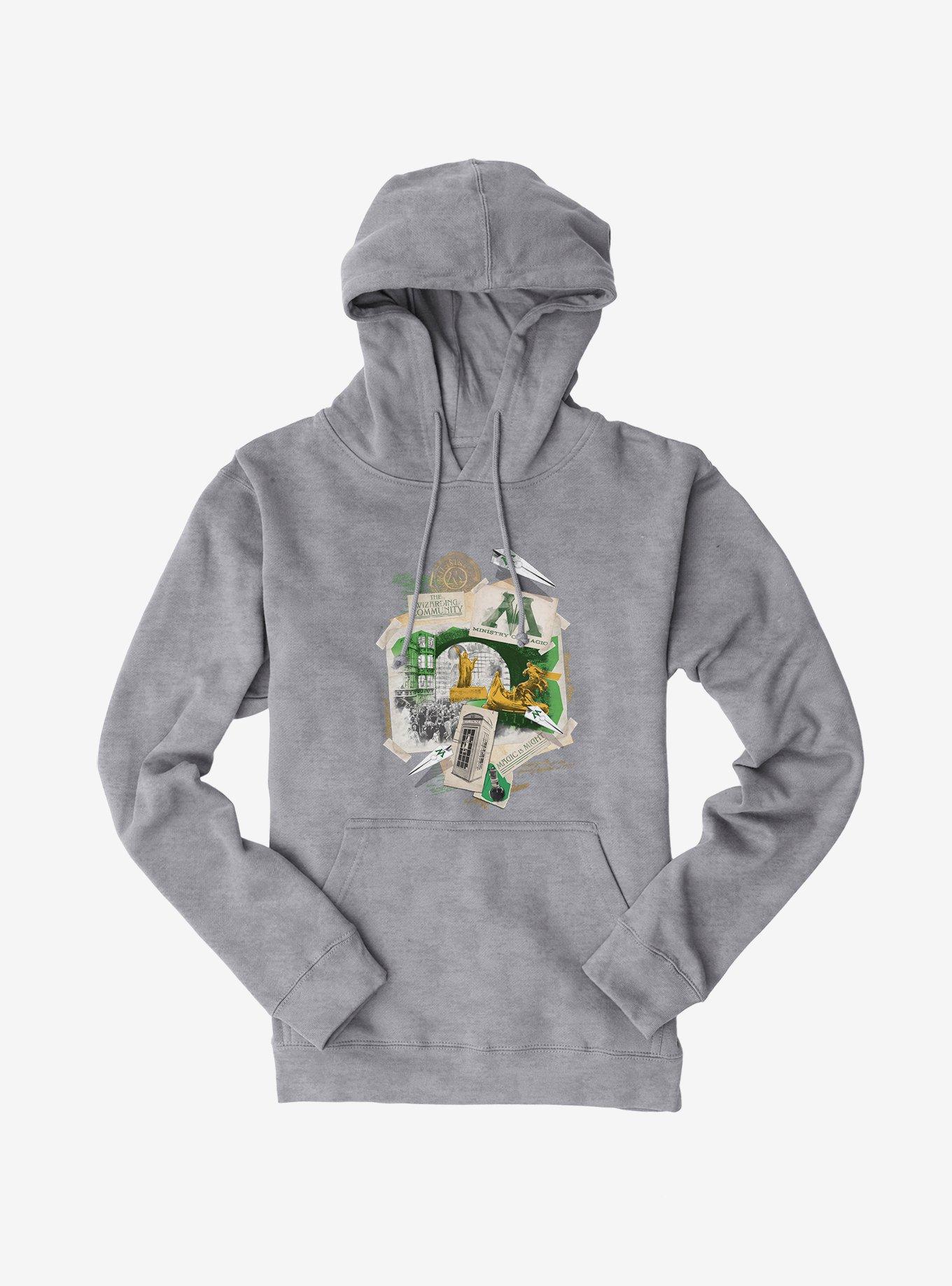 Harry Potter Ministry Of Magic Collage Hoodie | BoxLunch