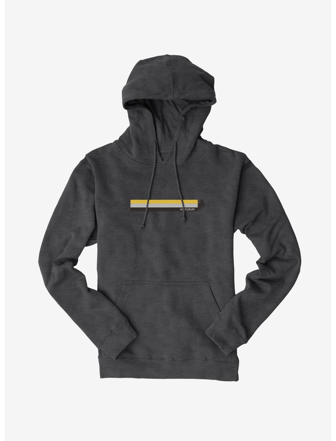 Harry Potter Hufflepuff Colors Banner Hoodie, CHARCOAL HEATHER, hi-res