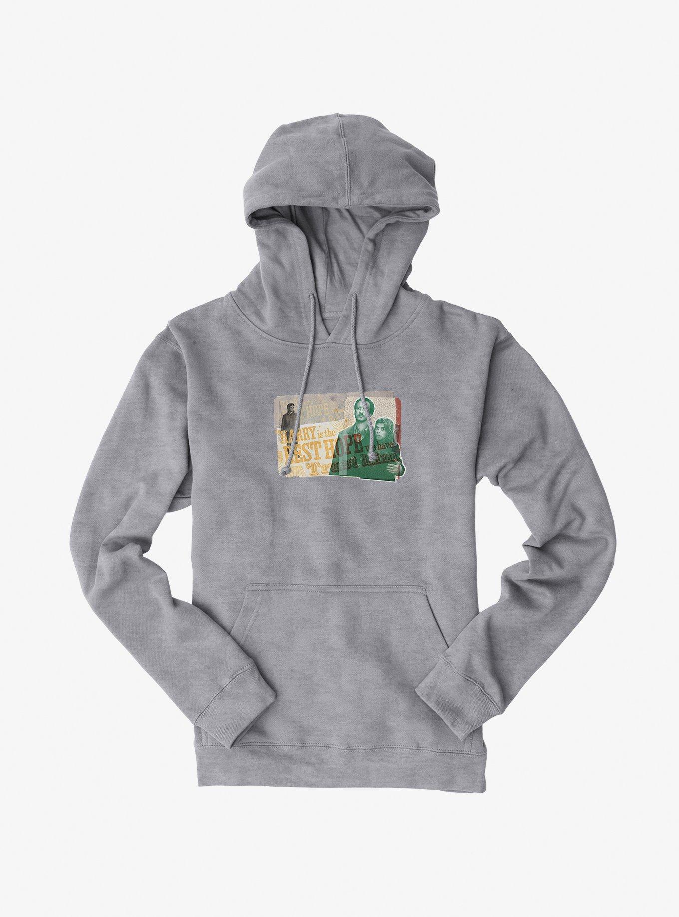 Harry Potter The Best Hope We Have Collage Hoodie, HEATHER GREY, hi-res